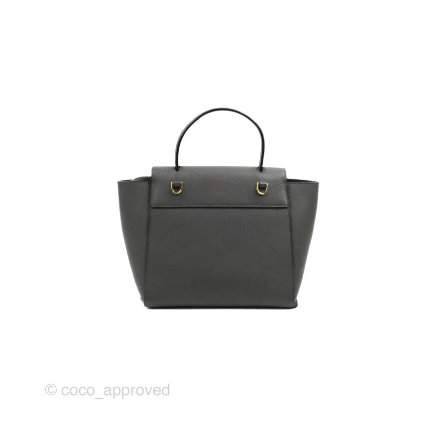 Celine Nano Belt Bag Grey Grained Calfskin Gold Hardware