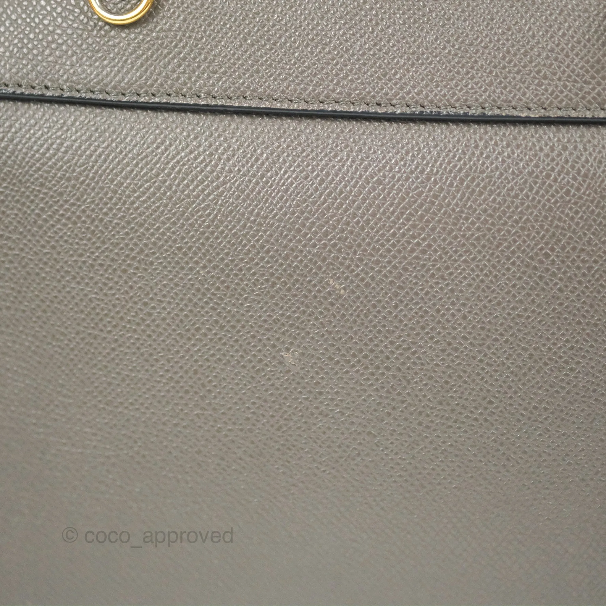 Celine Nano Belt Bag Grey Grained Calfskin Gold Hardware
