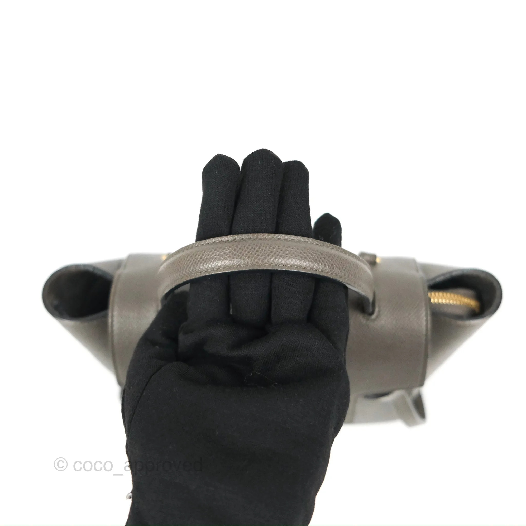 Celine Nano Belt Bag Grey Grained Calfskin Gold Hardware