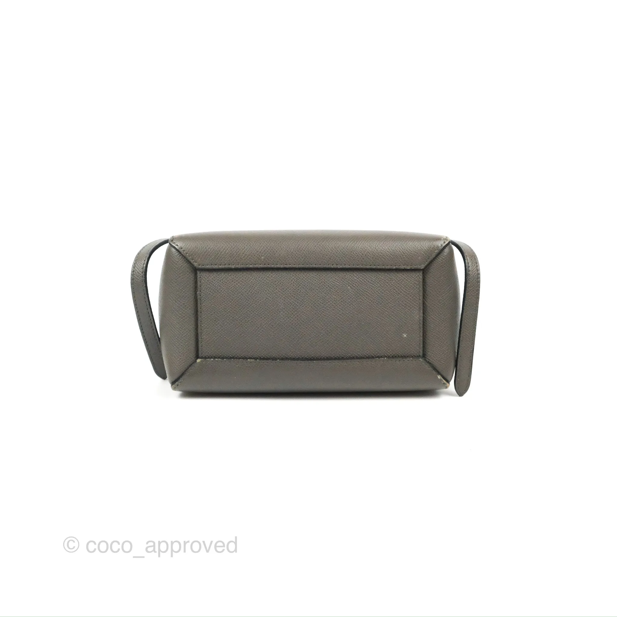 Celine Nano Belt Bag Grey Grained Calfskin Gold Hardware