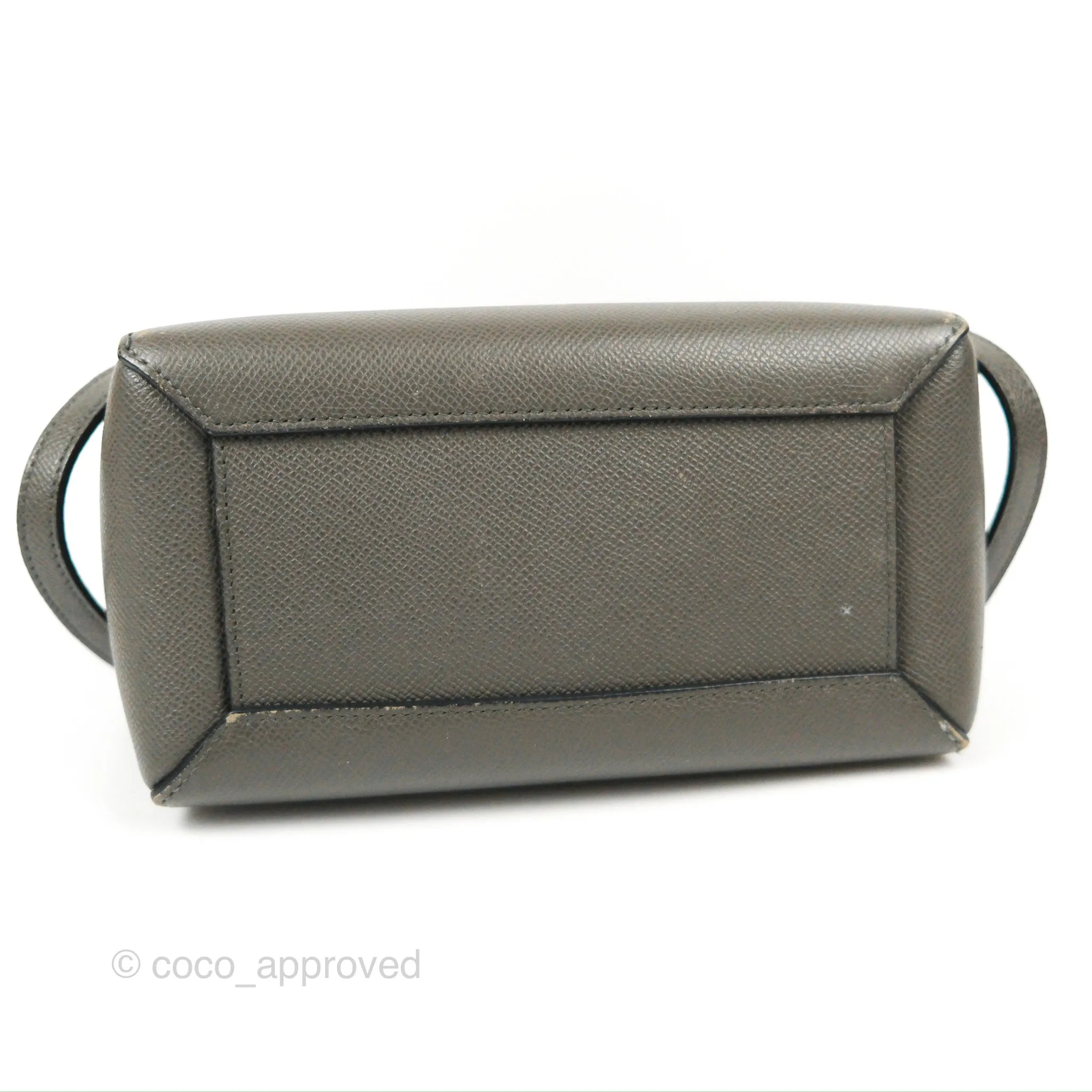 Celine Nano Belt Bag Grey Grained Calfskin Gold Hardware