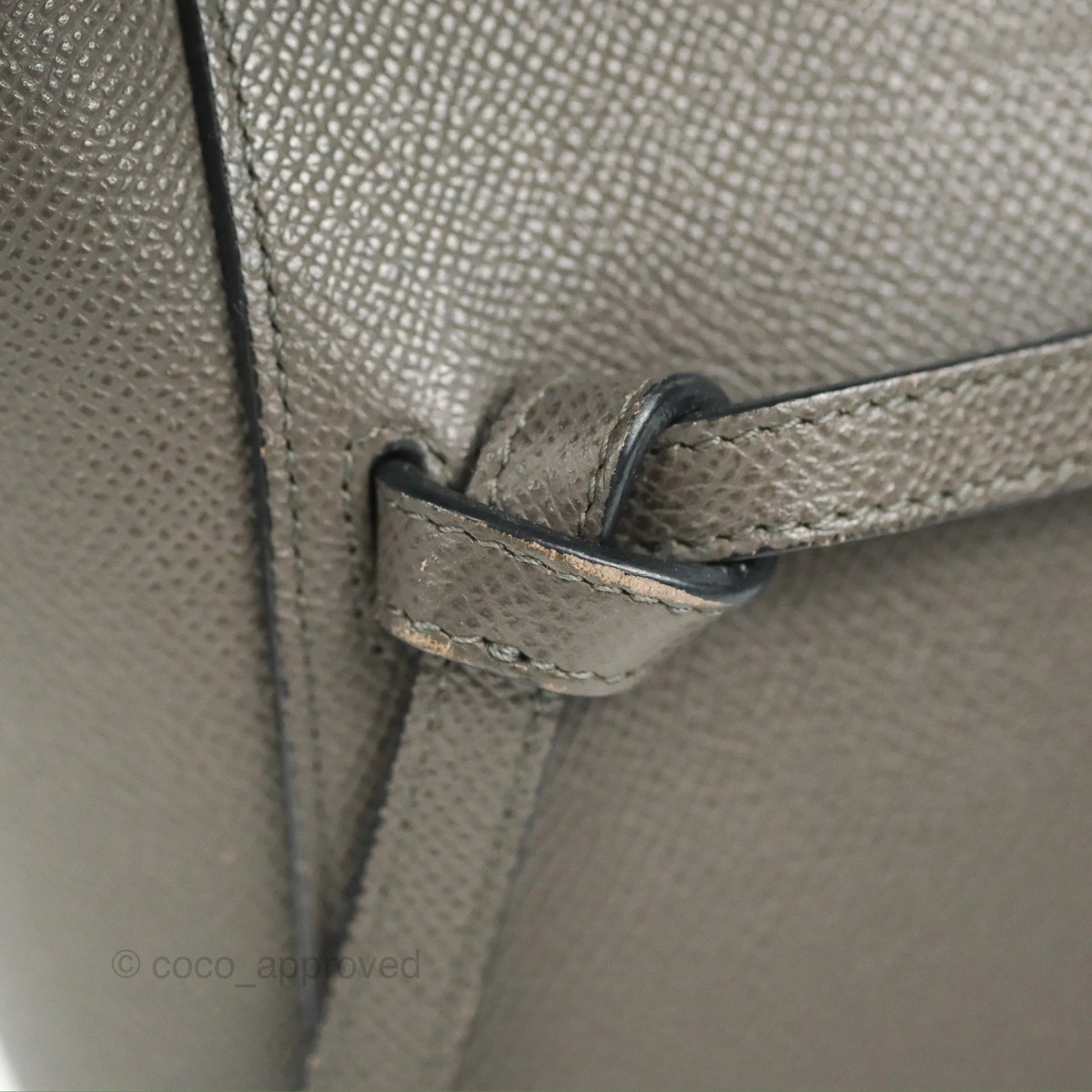 Celine Nano Belt Bag Grey Grained Calfskin Gold Hardware