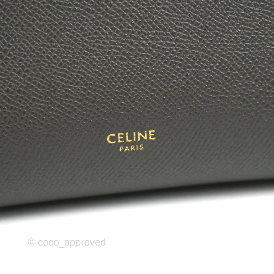 Celine Nano Belt Bag Grey Grained Calfskin Gold Hardware