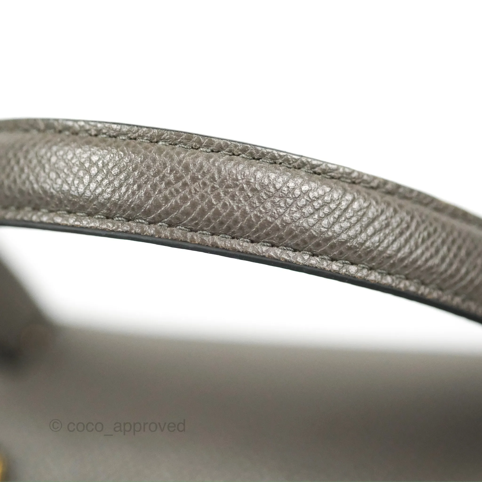 Celine Nano Belt Bag Grey Grained Calfskin Gold Hardware