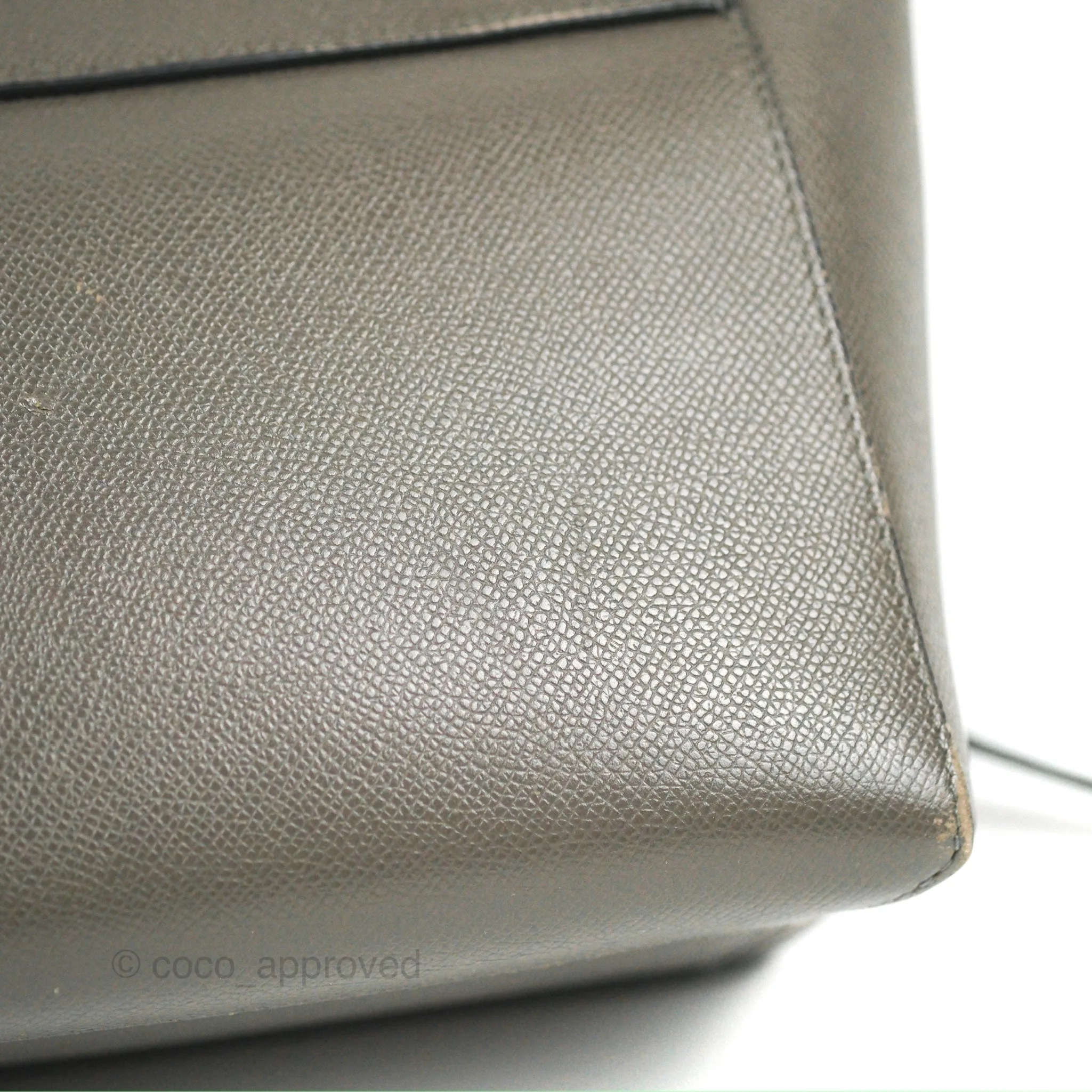 Celine Nano Belt Bag Grey Grained Calfskin Gold Hardware