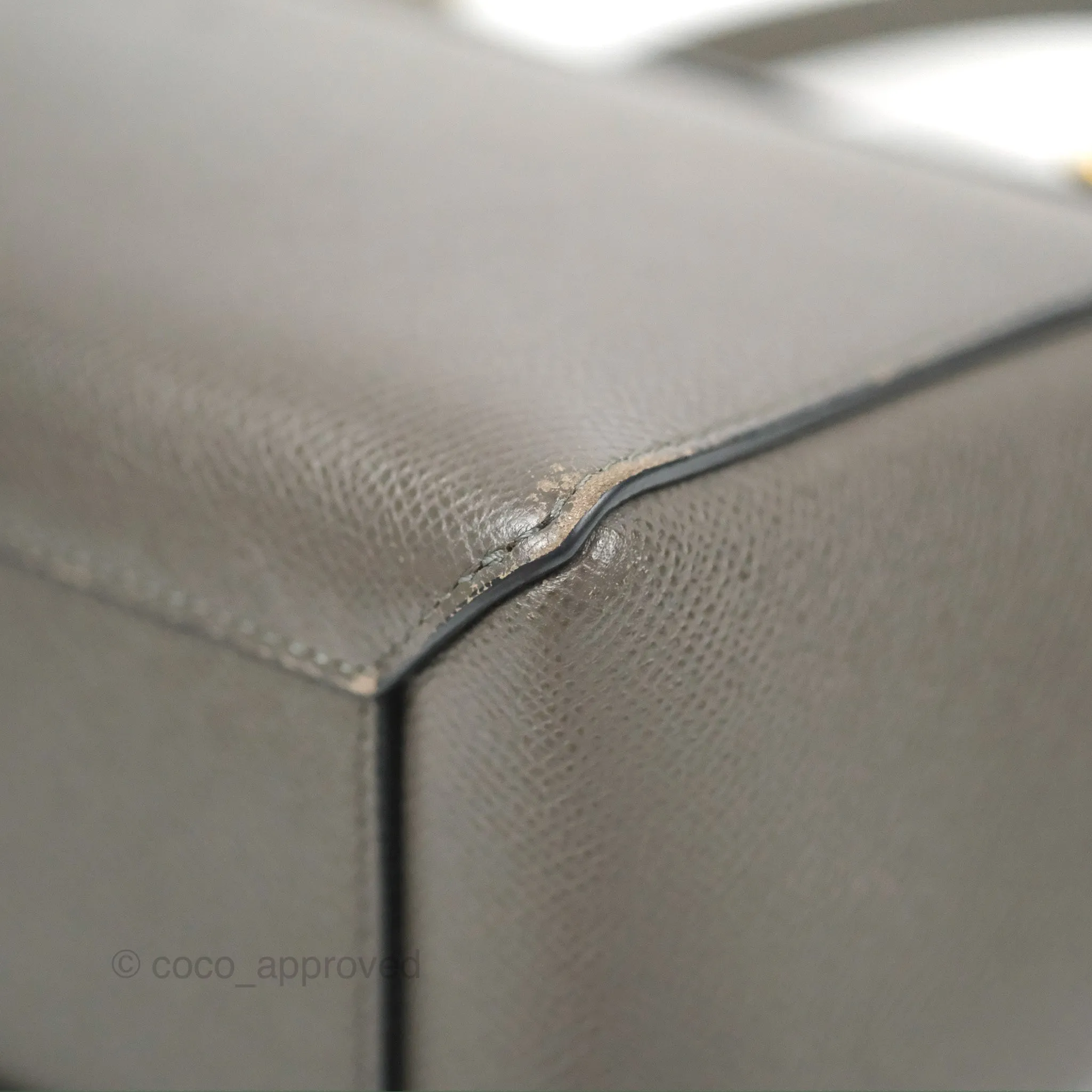 Celine Nano Belt Bag Grey Grained Calfskin Gold Hardware