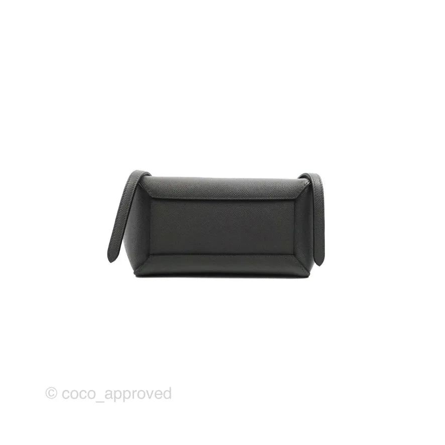 Celine Nano Belt Bag Grey Grained Calfskin Gold Hardware