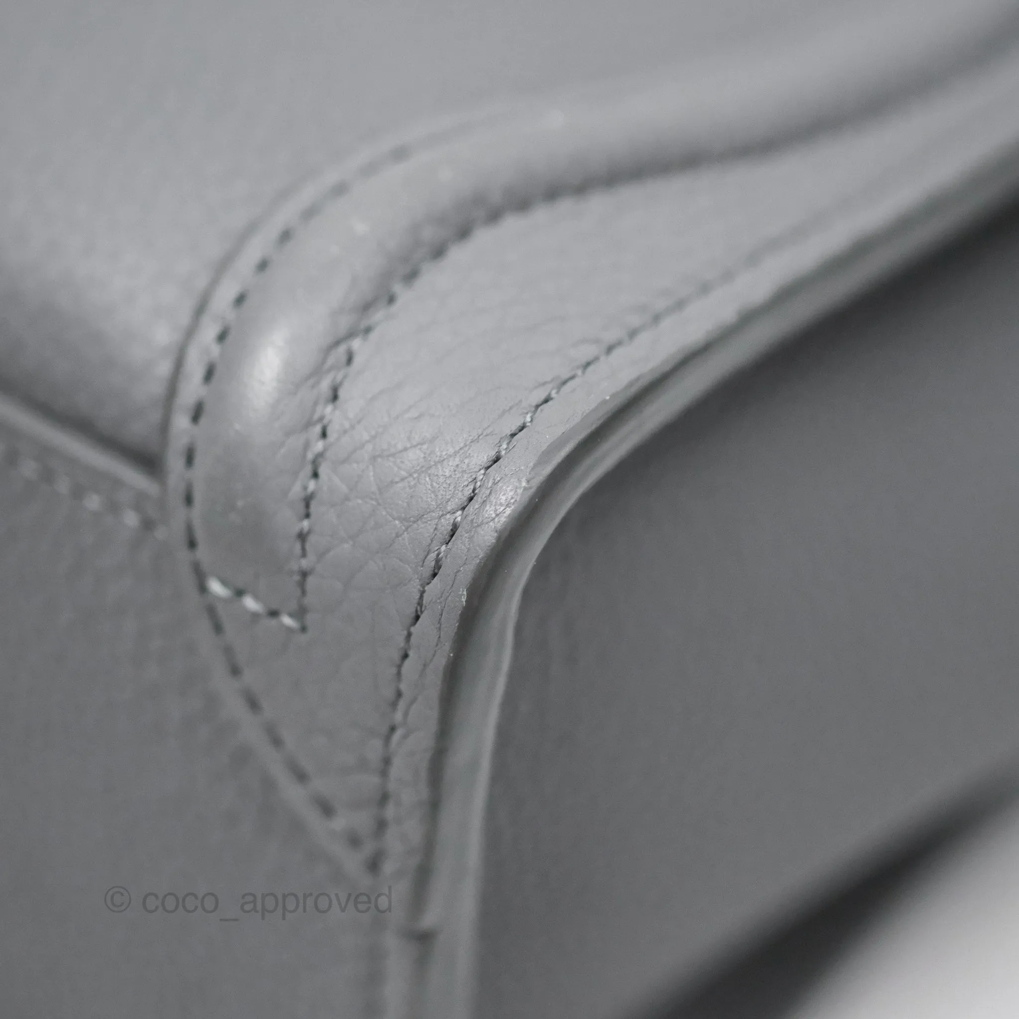 Celine Nano Luggage Bag Grey Drummed Calfskin