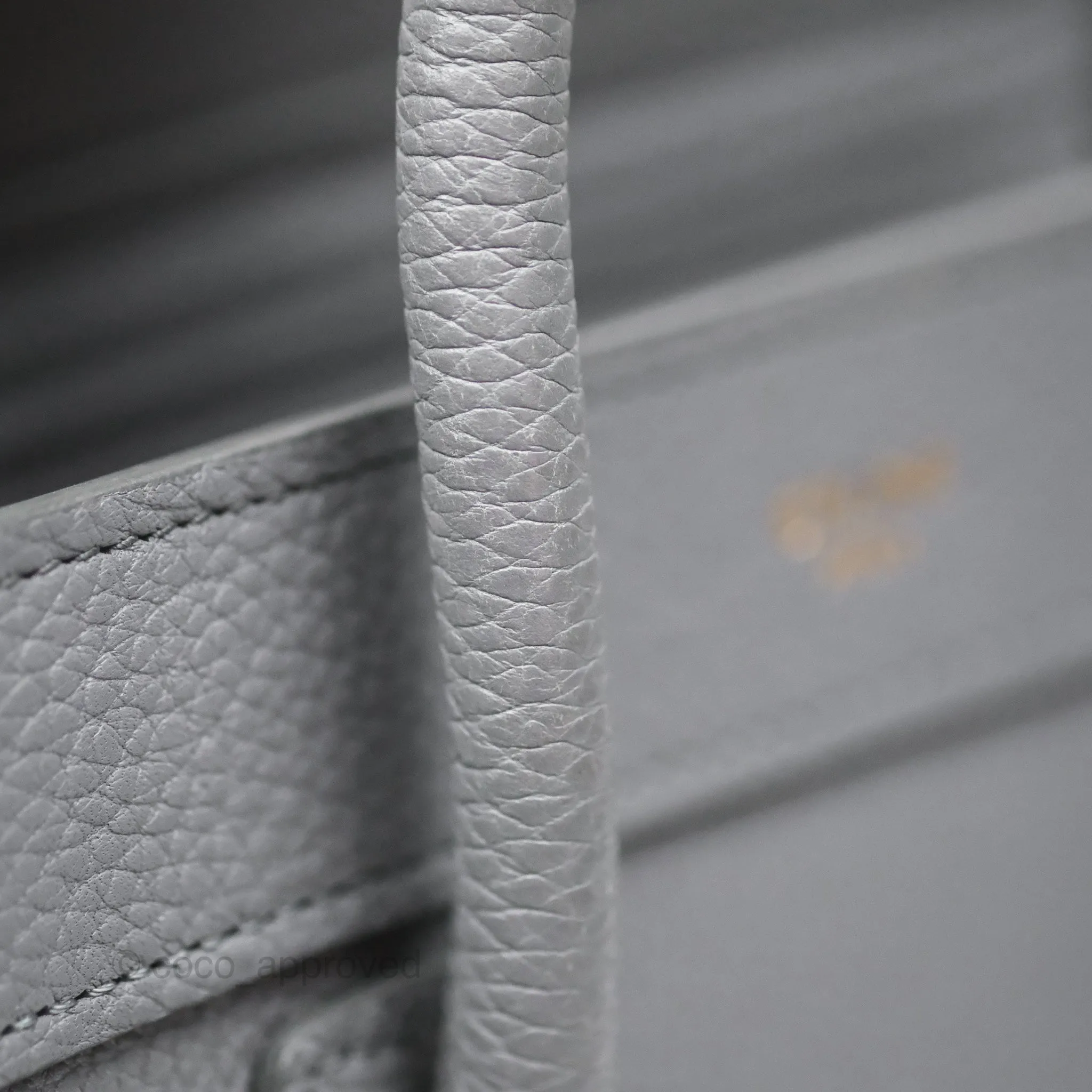 Celine Nano Luggage Bag Grey Drummed Calfskin