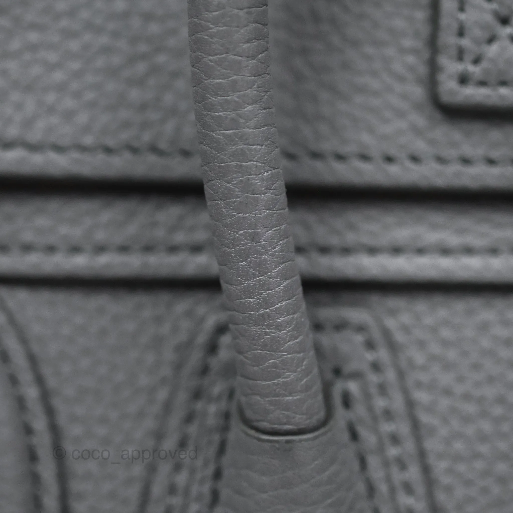 Celine Nano Luggage Bag Grey Drummed Calfskin