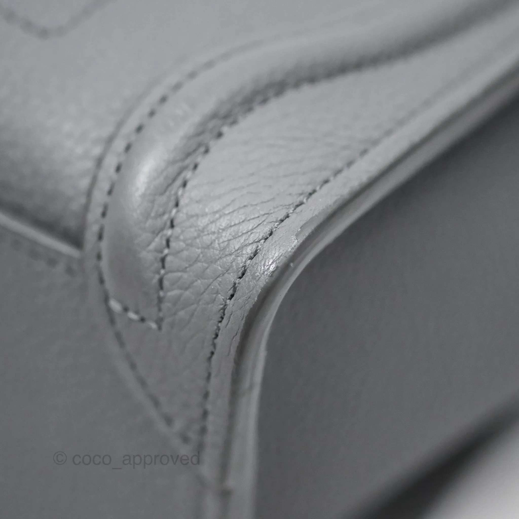 Celine Nano Luggage Bag Grey Drummed Calfskin