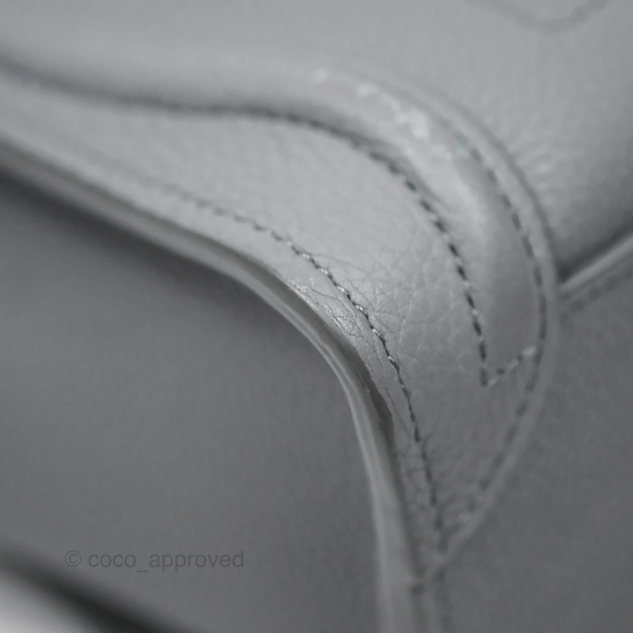 Celine Nano Luggage Bag Grey Drummed Calfskin