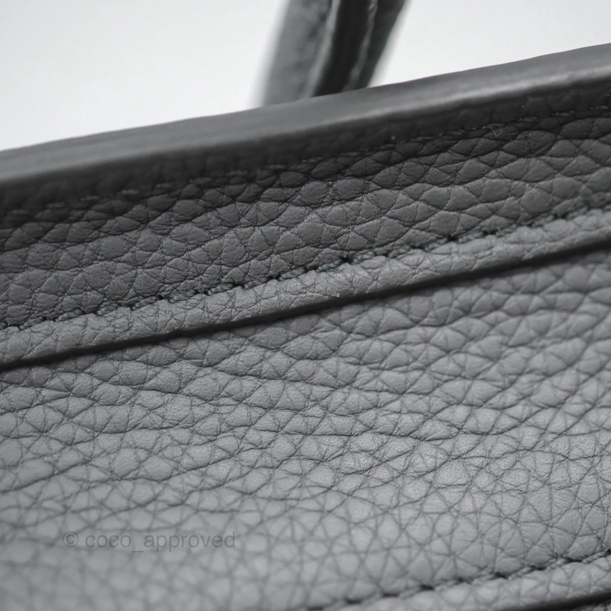 Celine Nano Luggage Bag Grey Drummed Calfskin