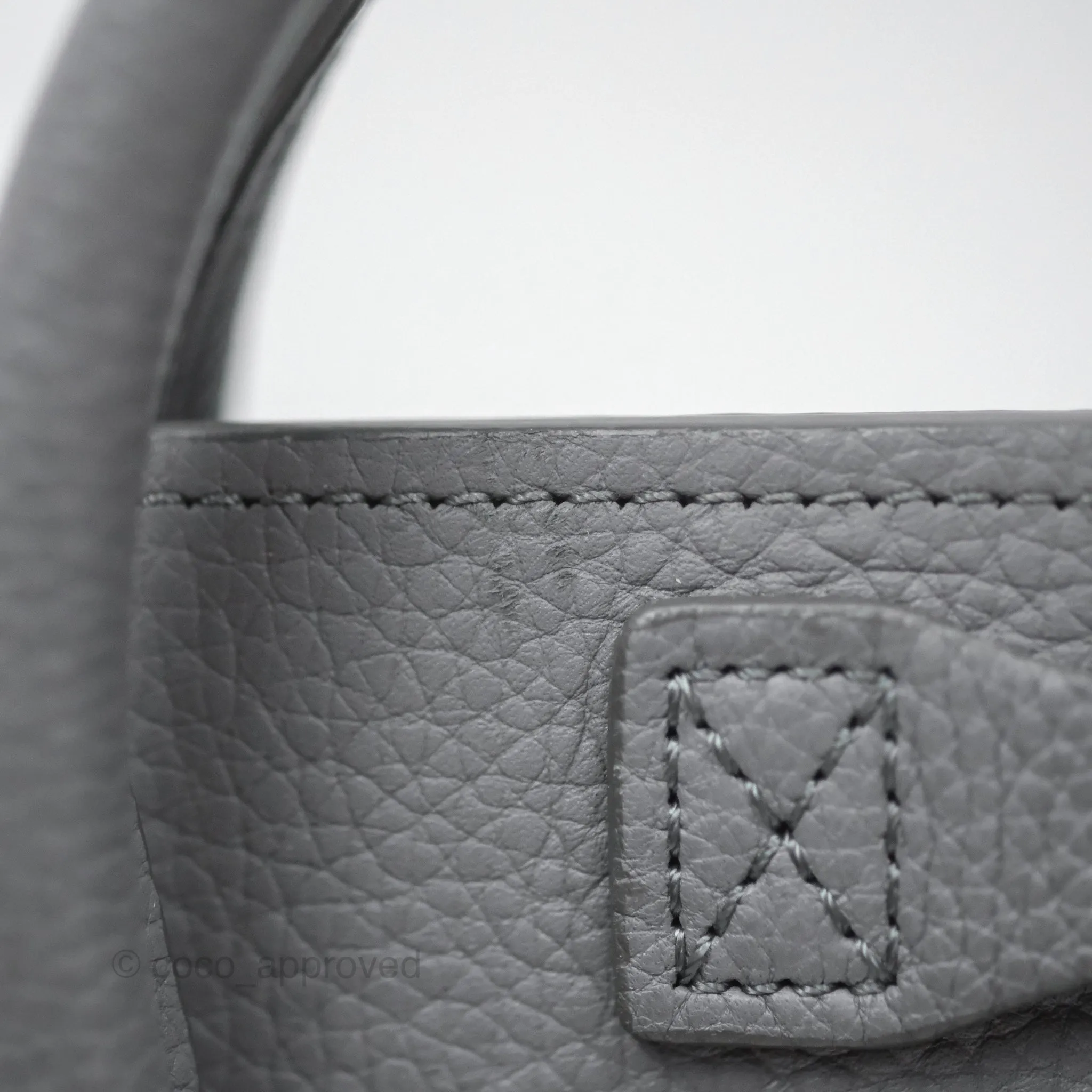 Celine Nano Luggage Bag Grey Drummed Calfskin