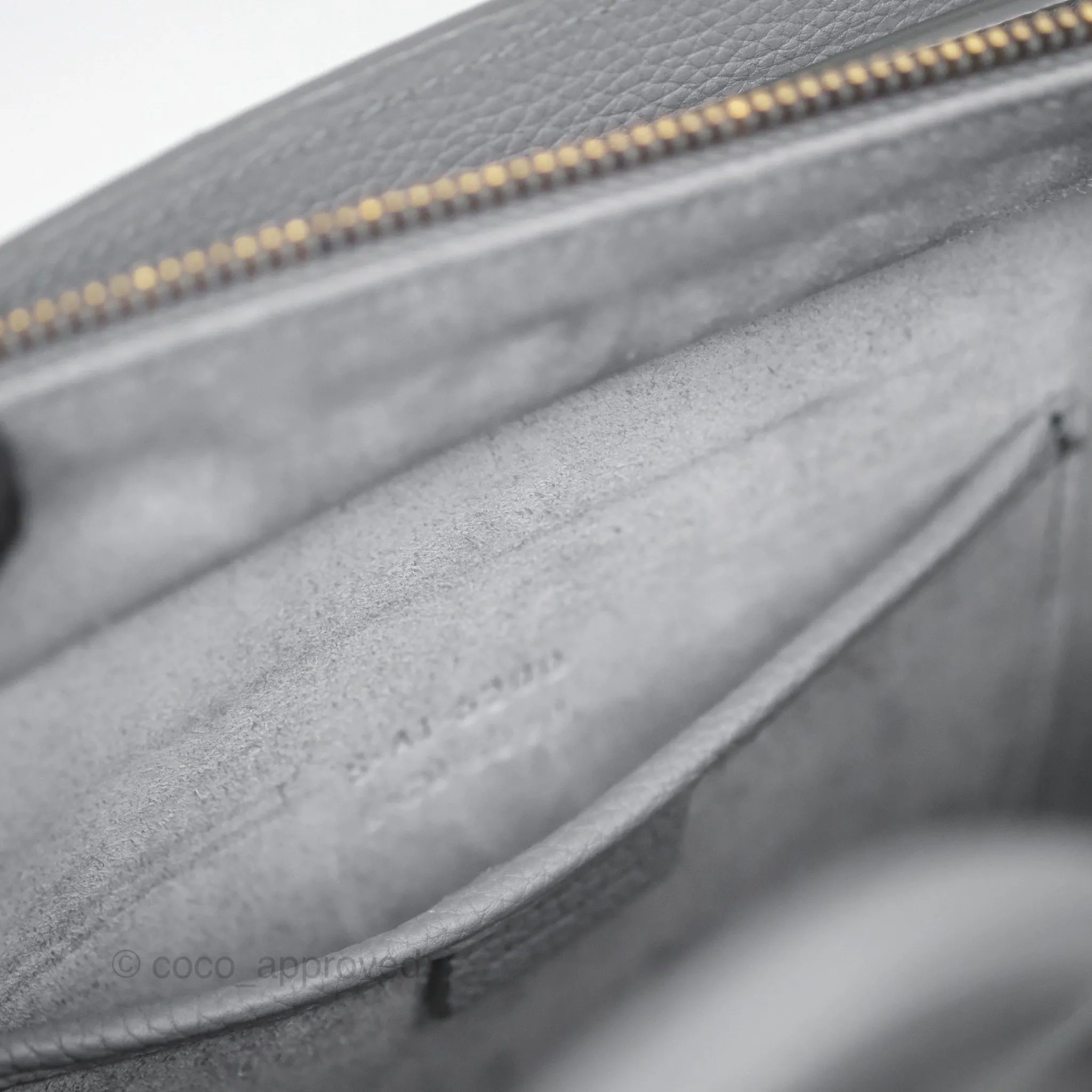 Celine Nano Luggage Bag Grey Drummed Calfskin