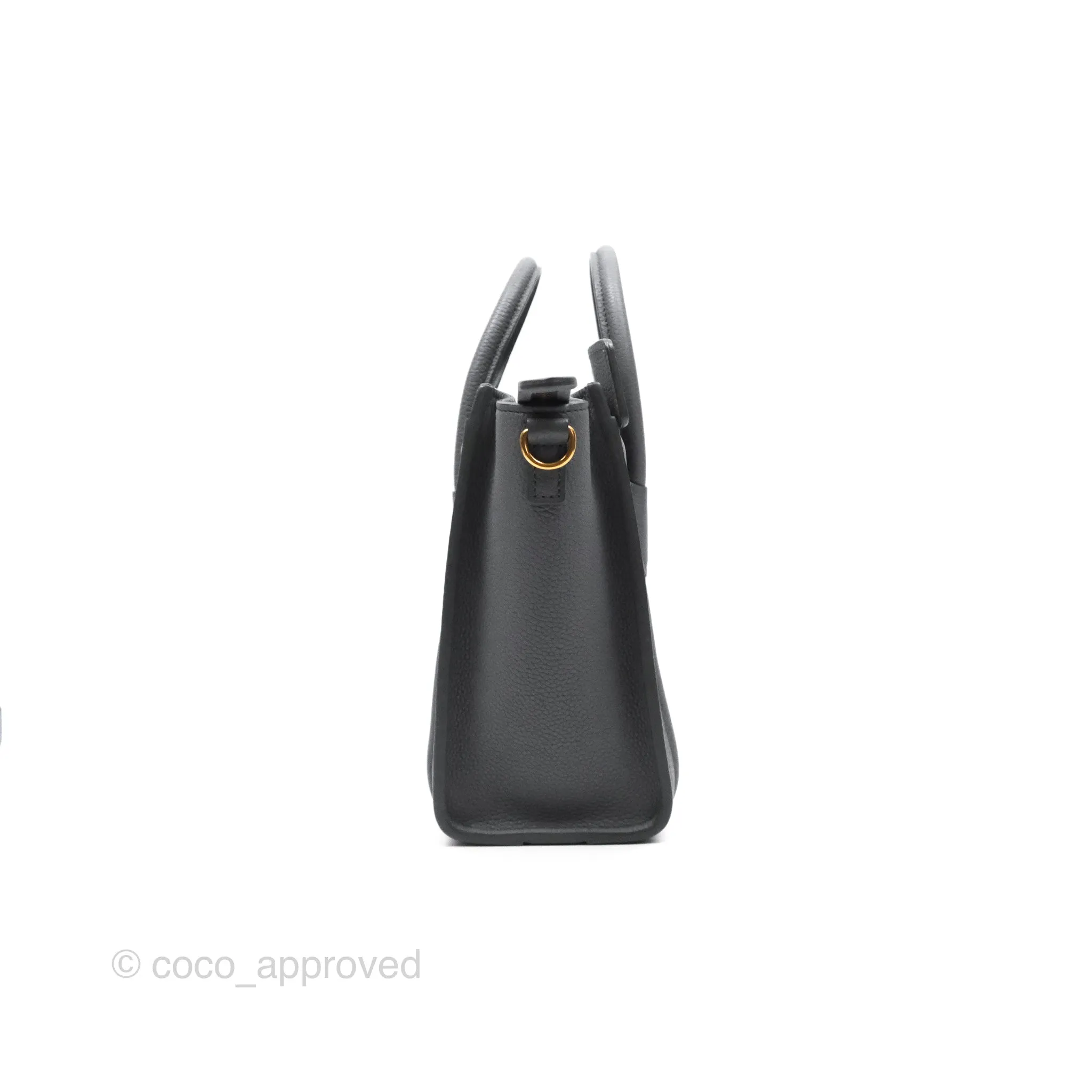 Celine Nano Luggage Bag Grey Drummed Calfskin