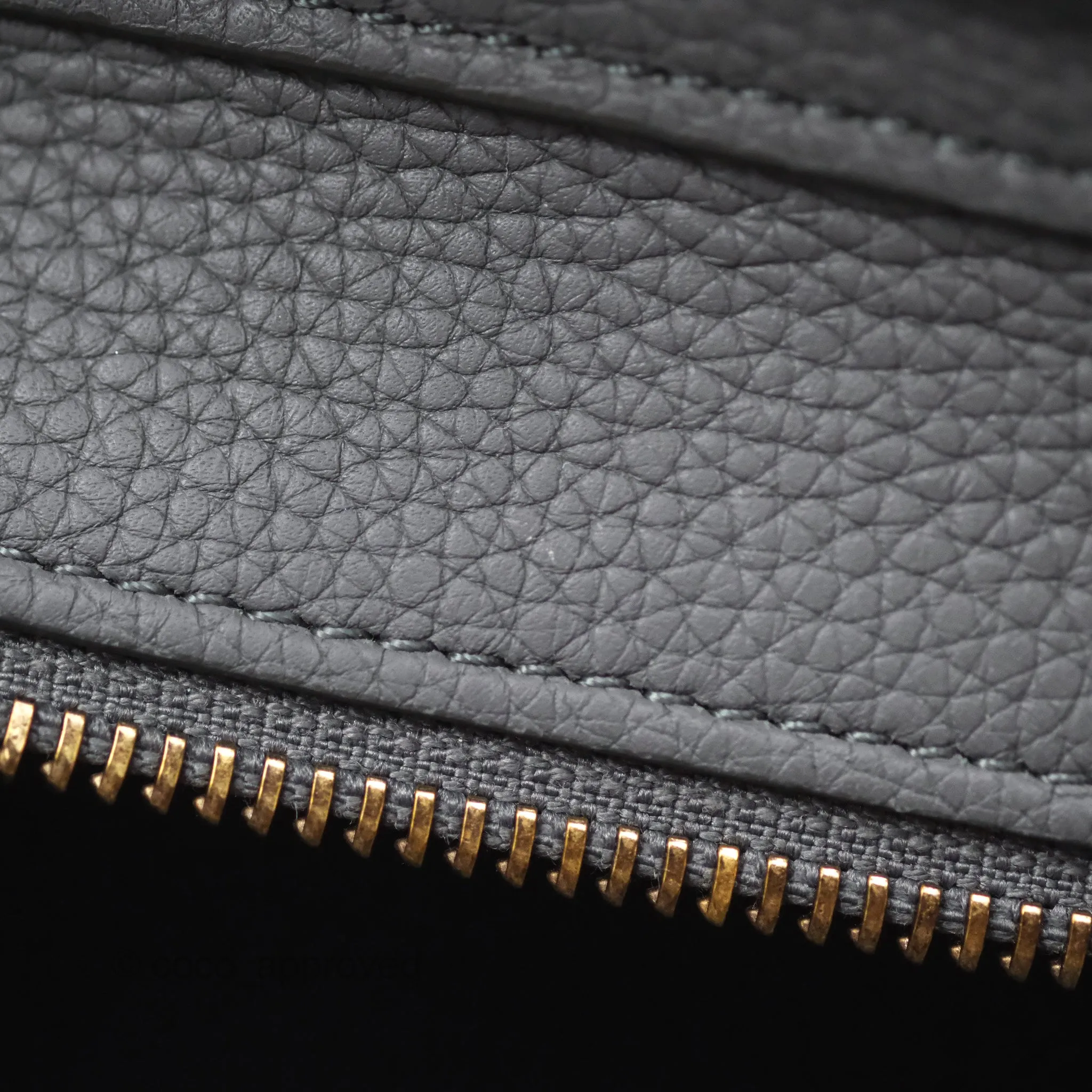 Celine Nano Luggage Bag Grey Drummed Calfskin