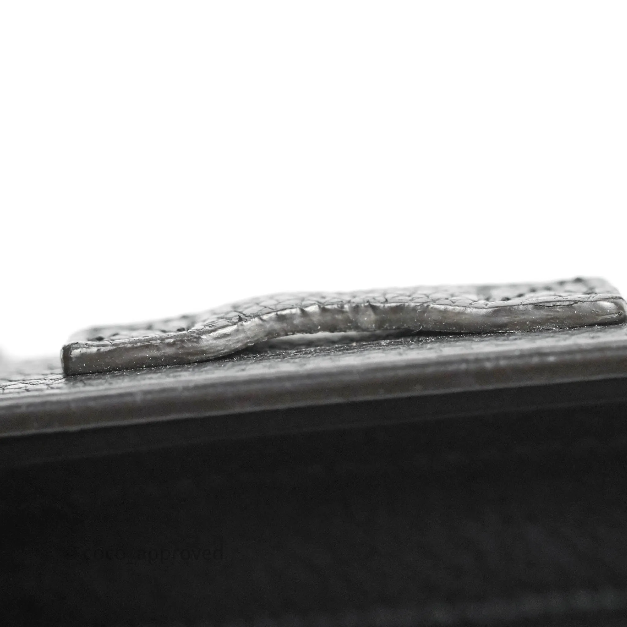 Celine Nano Luggage Black Drummed Calfskin Silver Hardware