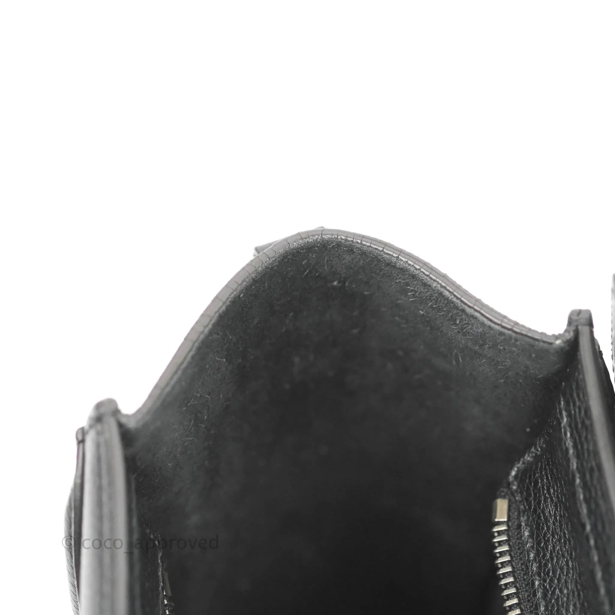 Celine Nano Luggage Black Drummed Calfskin Silver Hardware