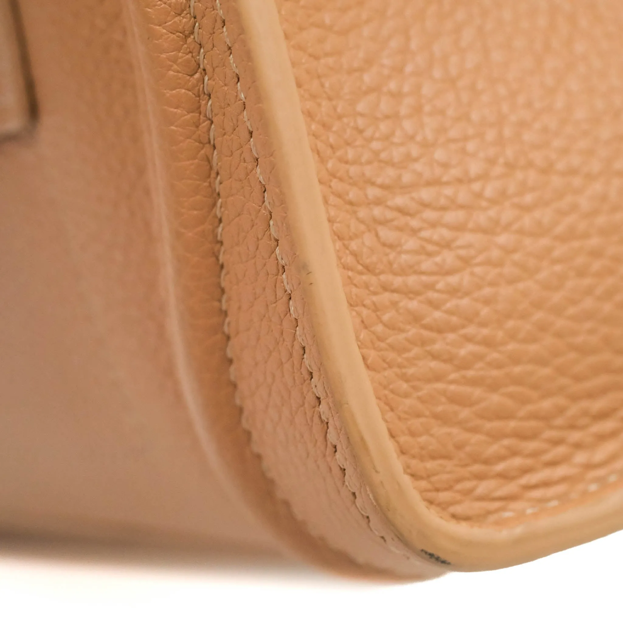 Celine Nano Luggage Drummed Beige Pink Calfskin