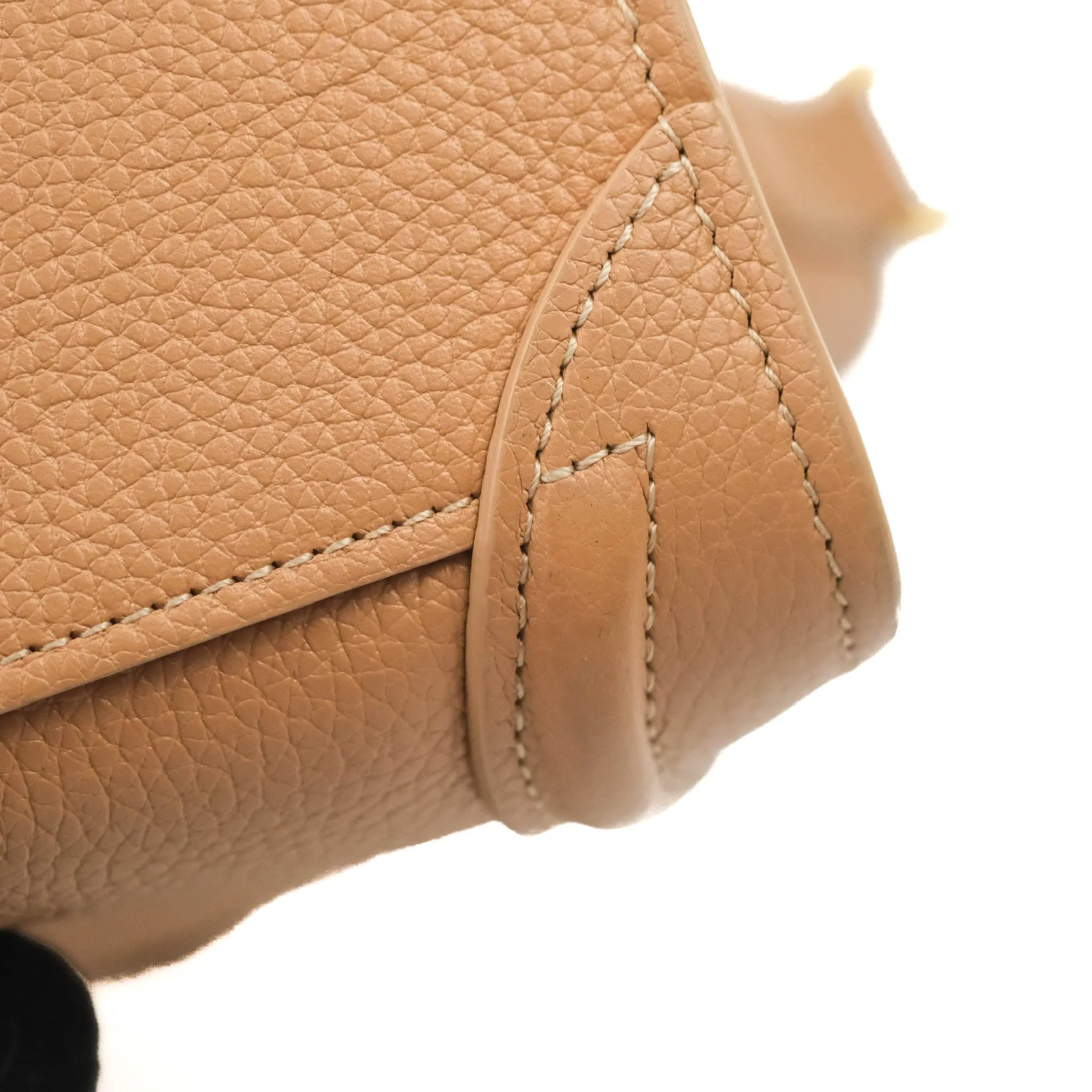Celine Nano Luggage Drummed Beige Pink Calfskin