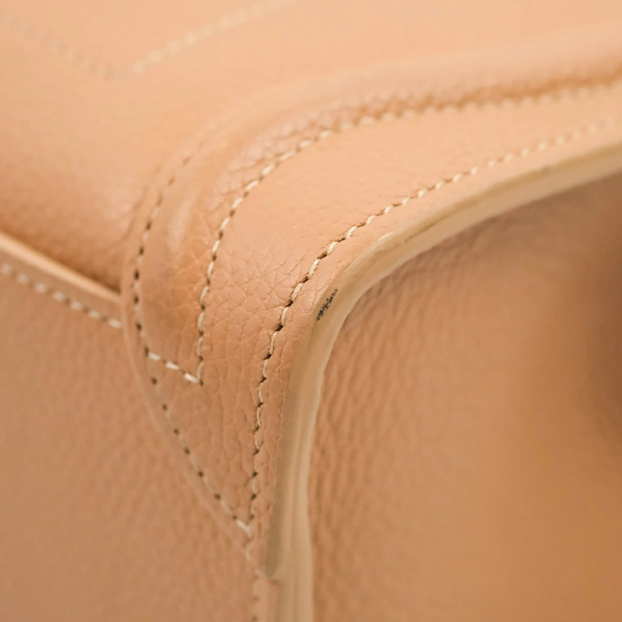 Celine Nano Luggage Drummed Beige Pink Calfskin
