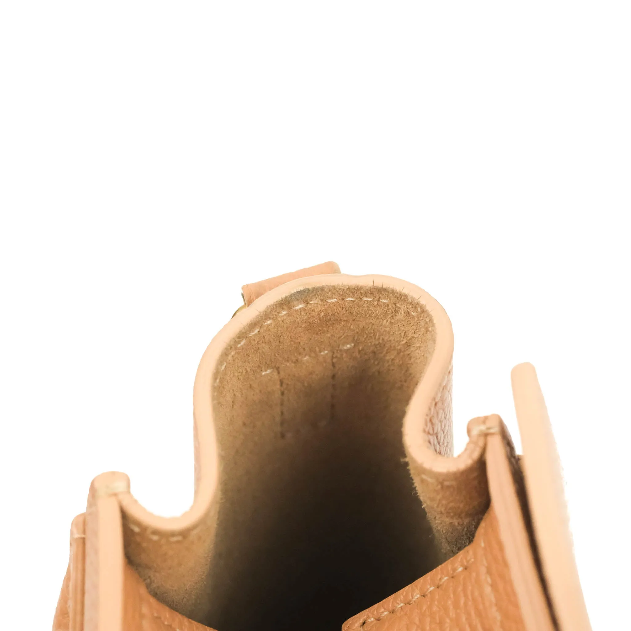 Celine Nano Luggage Drummed Beige Pink Calfskin