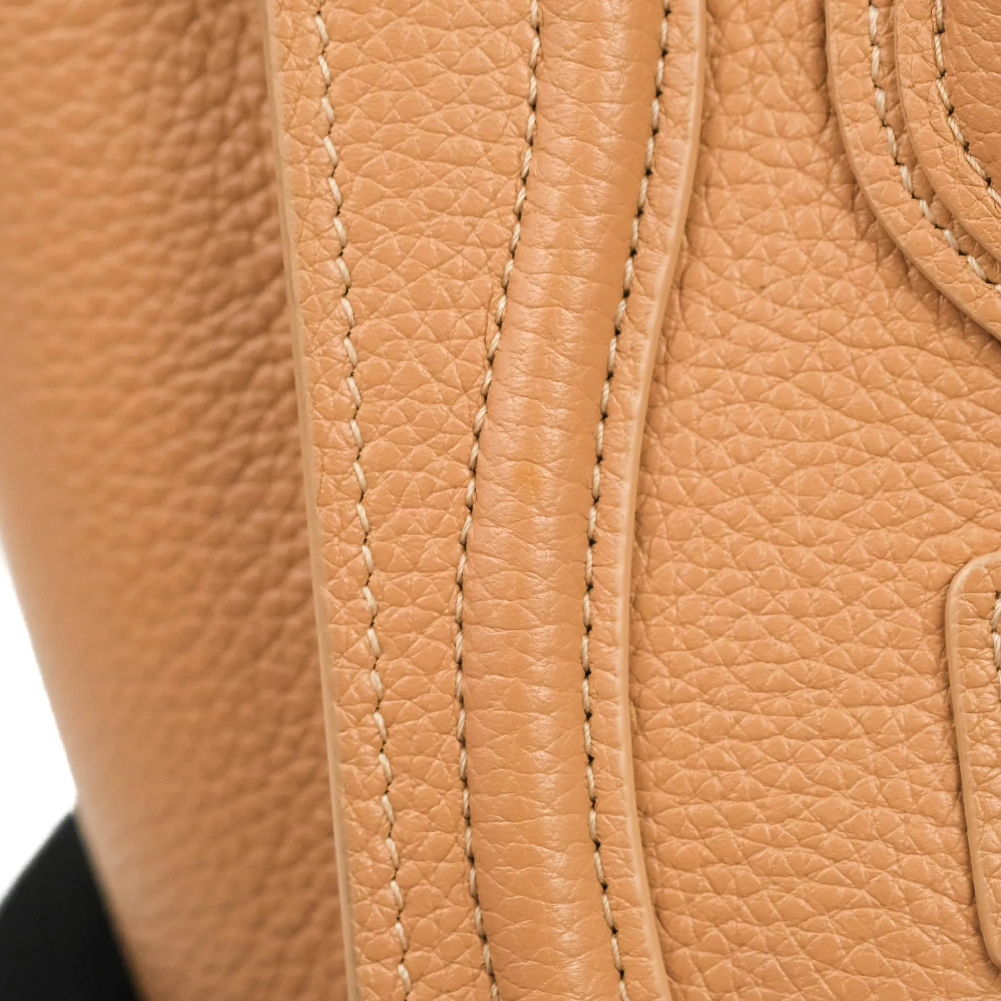 Celine Nano Luggage Drummed Beige Pink Calfskin
