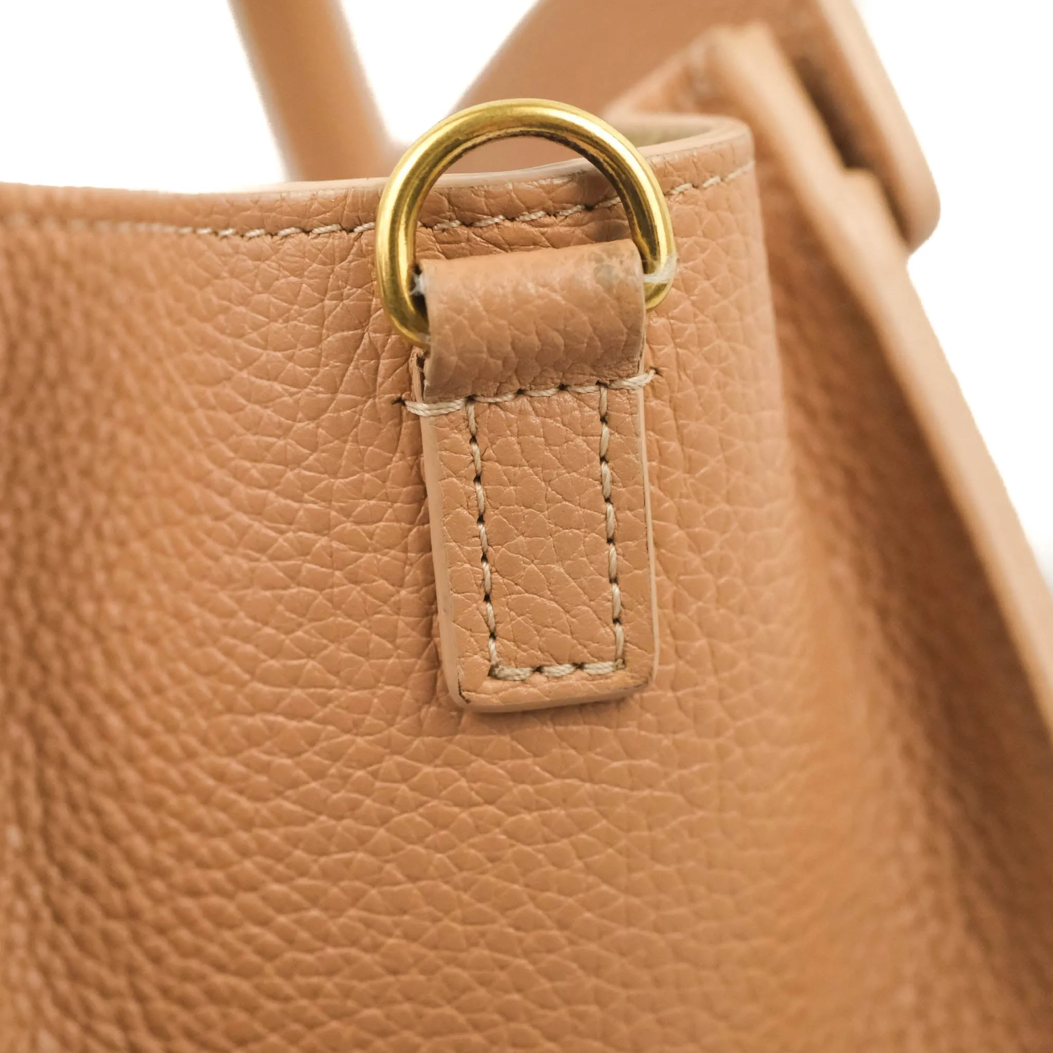 Celine Nano Luggage Drummed Beige Pink Calfskin