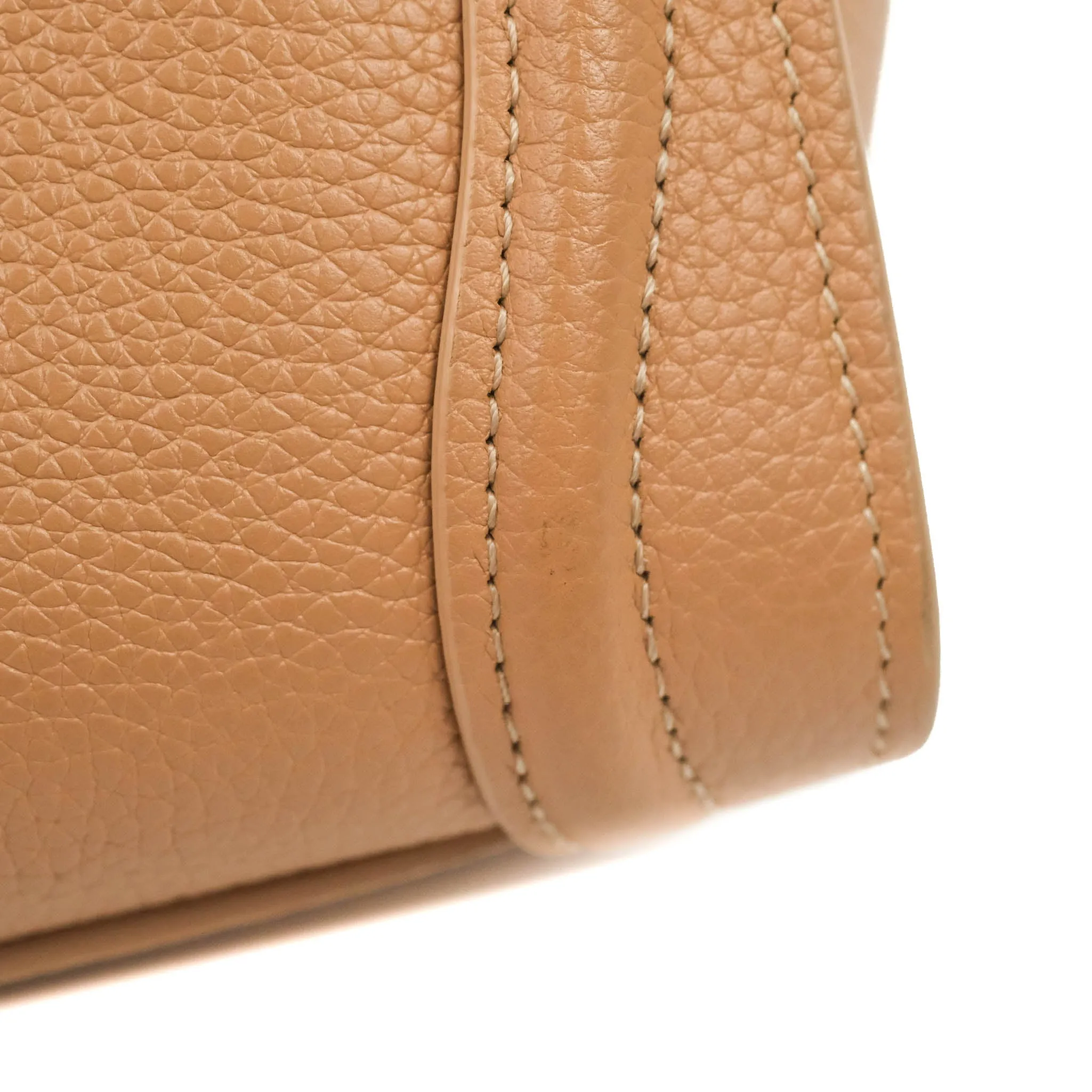 Celine Nano Luggage Drummed Beige Pink Calfskin