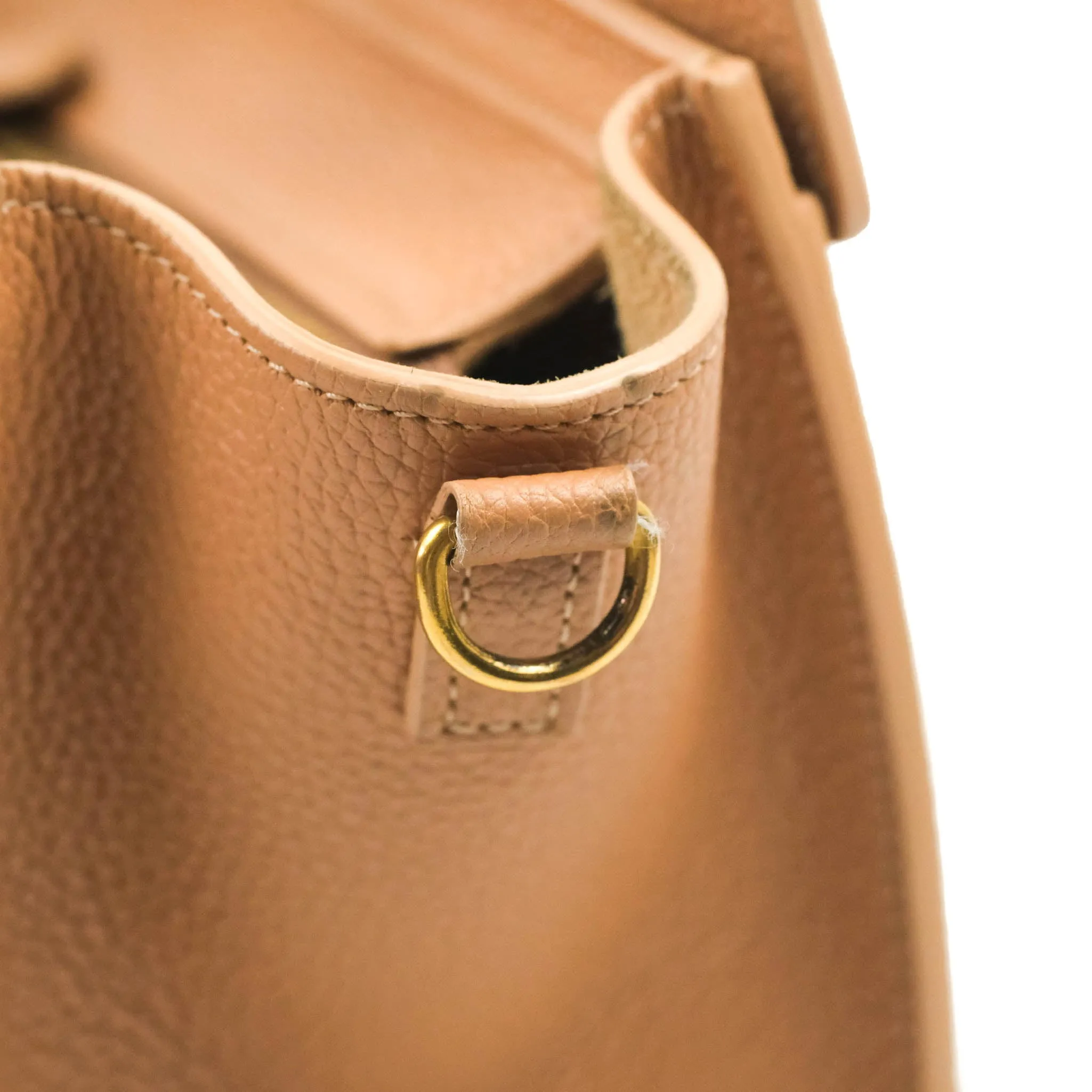 Celine Nano Luggage Drummed Beige Pink Calfskin