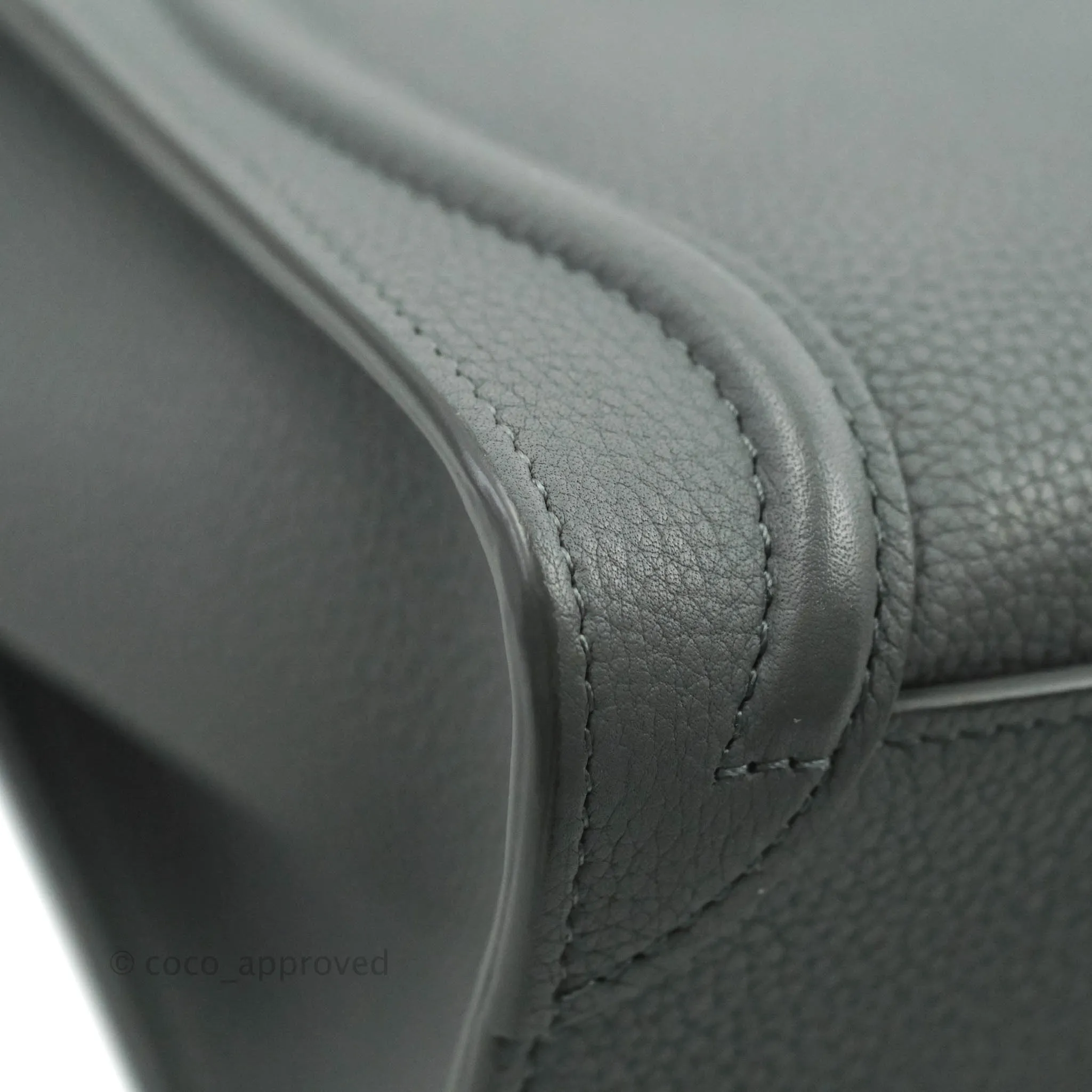 Celine Nano Luggage Grey Drummed Calfskin