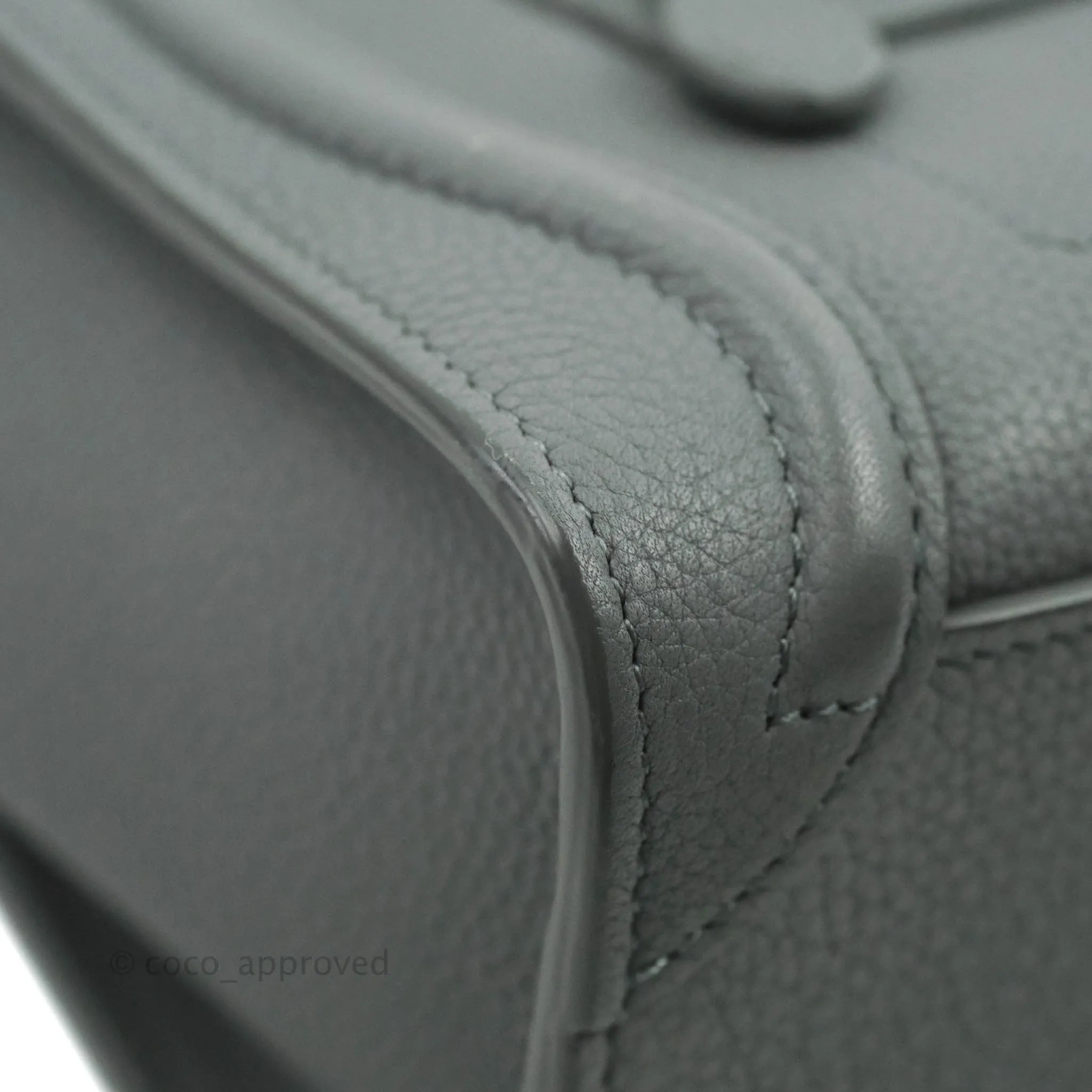 Celine Nano Luggage Grey Drummed Calfskin