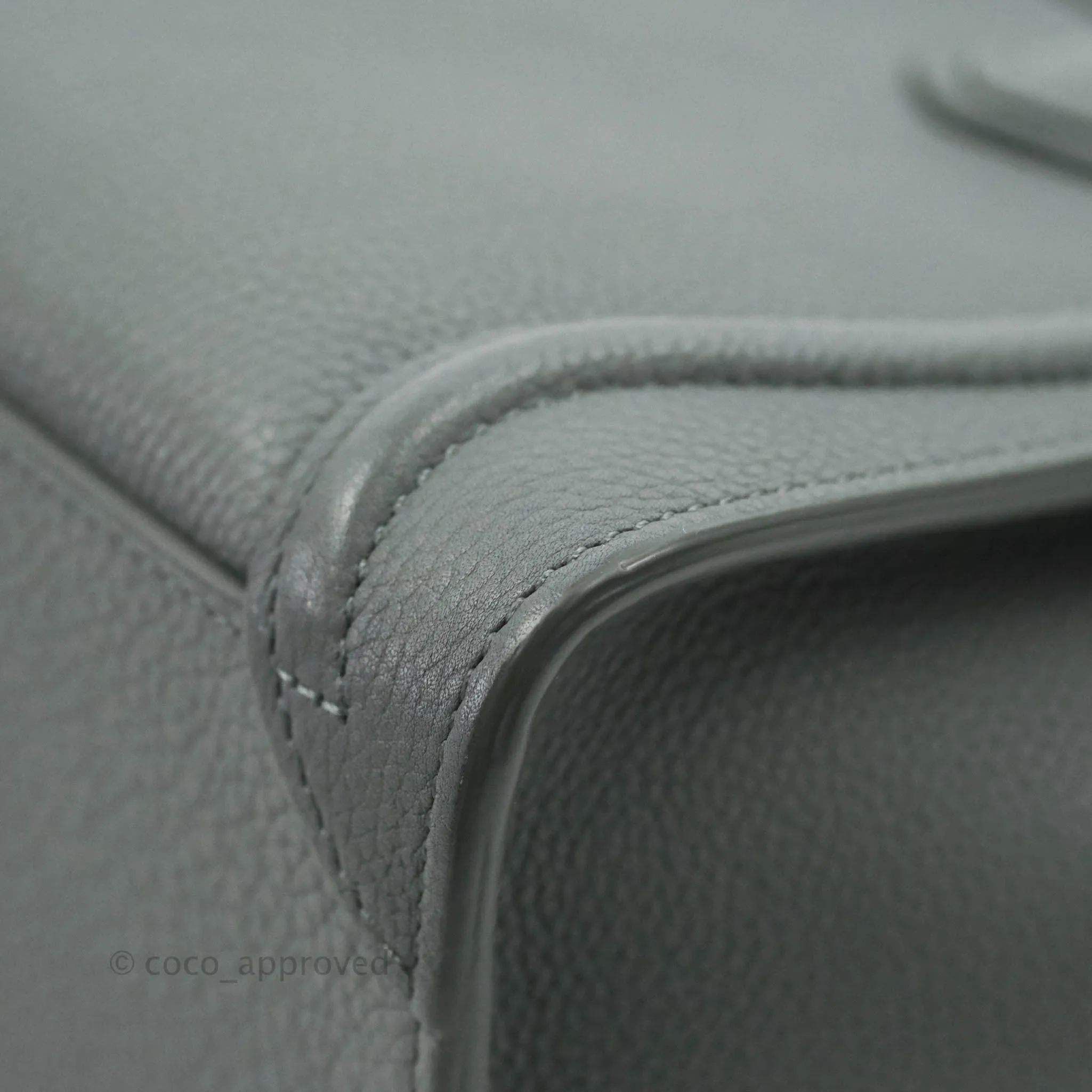 Celine Nano Luggage Grey Drummed Calfskin