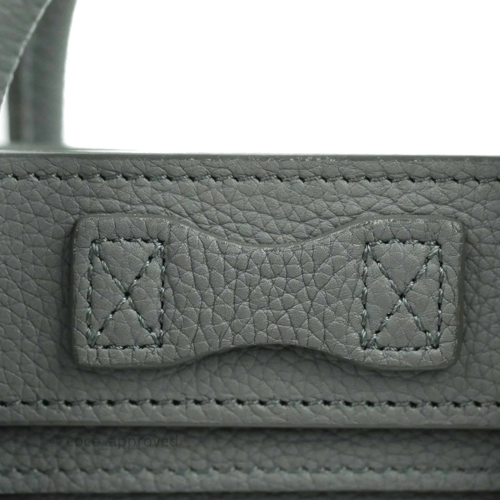 Celine Nano Luggage Grey Drummed Calfskin