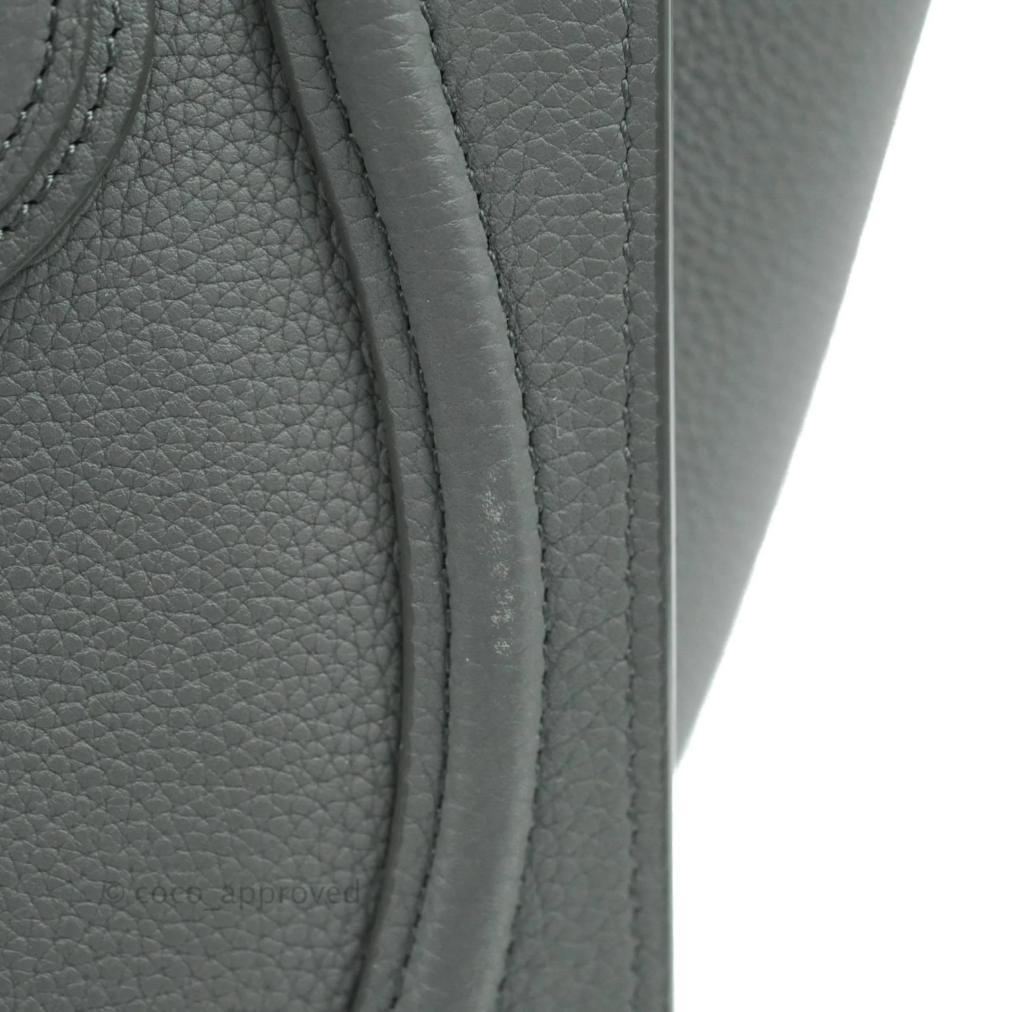 Celine Nano Luggage Grey Drummed Calfskin