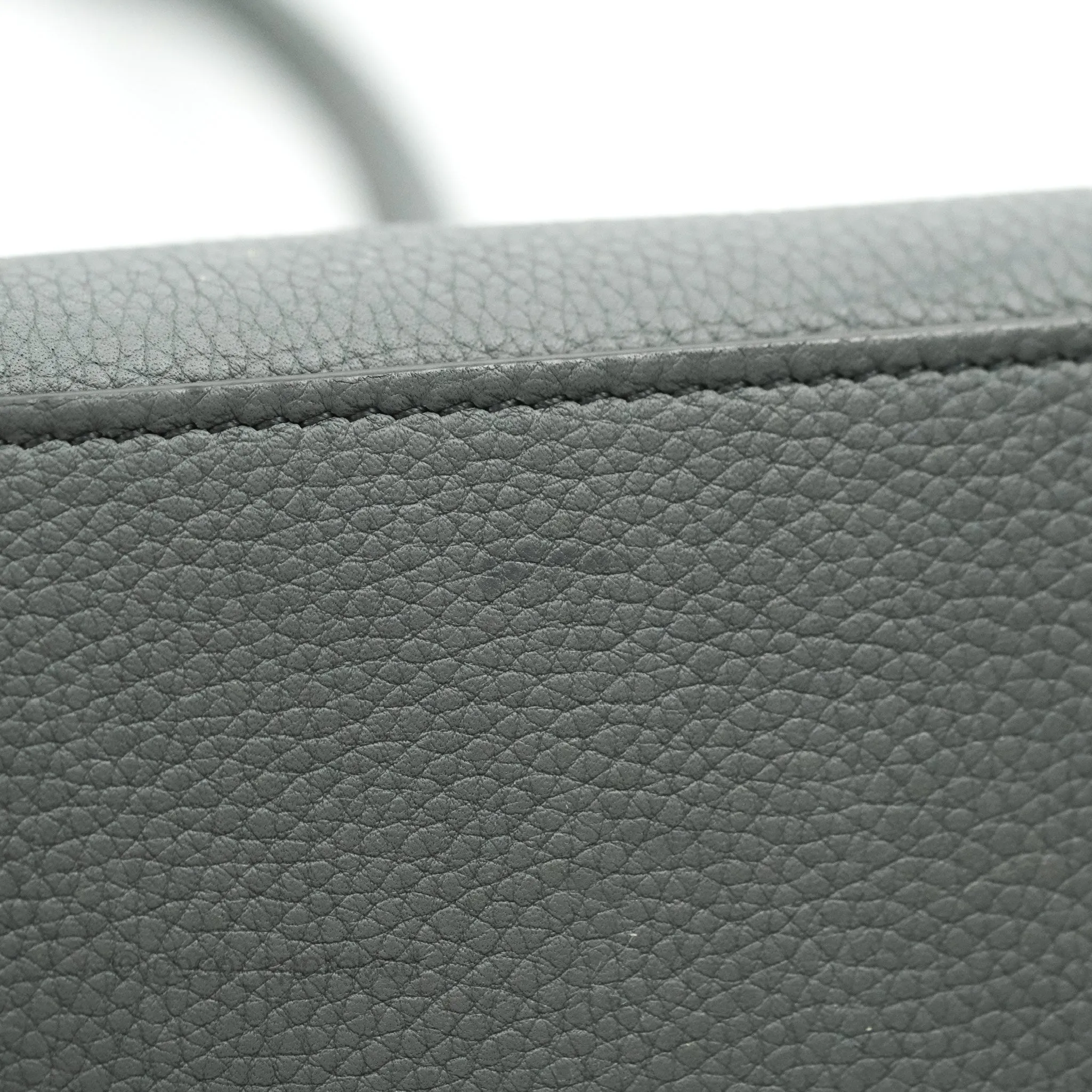 Celine Nano Luggage Grey Grained Calfskin Gold Hardware