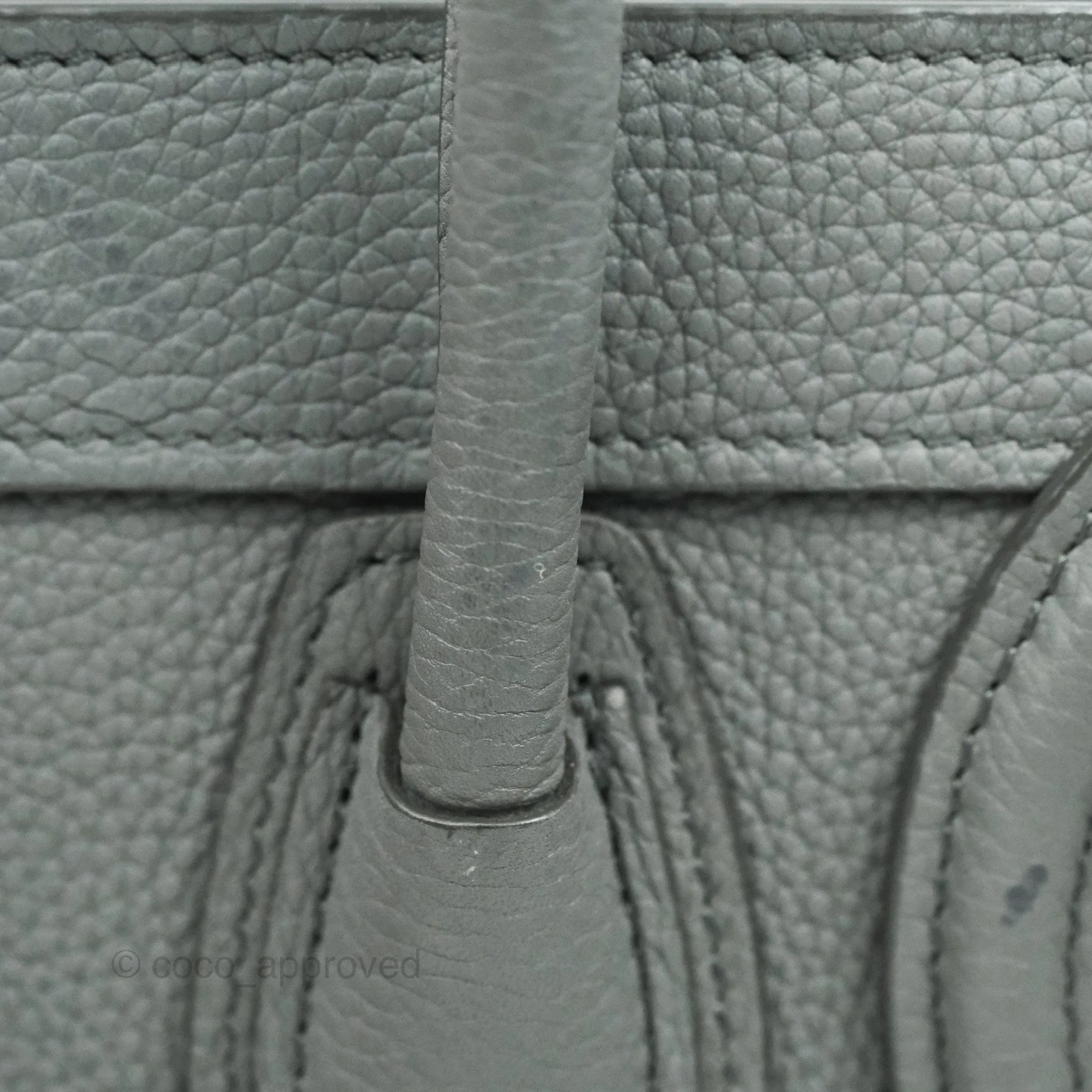 Celine Nano Luggage Grey Grained Calfskin Gold Hardware