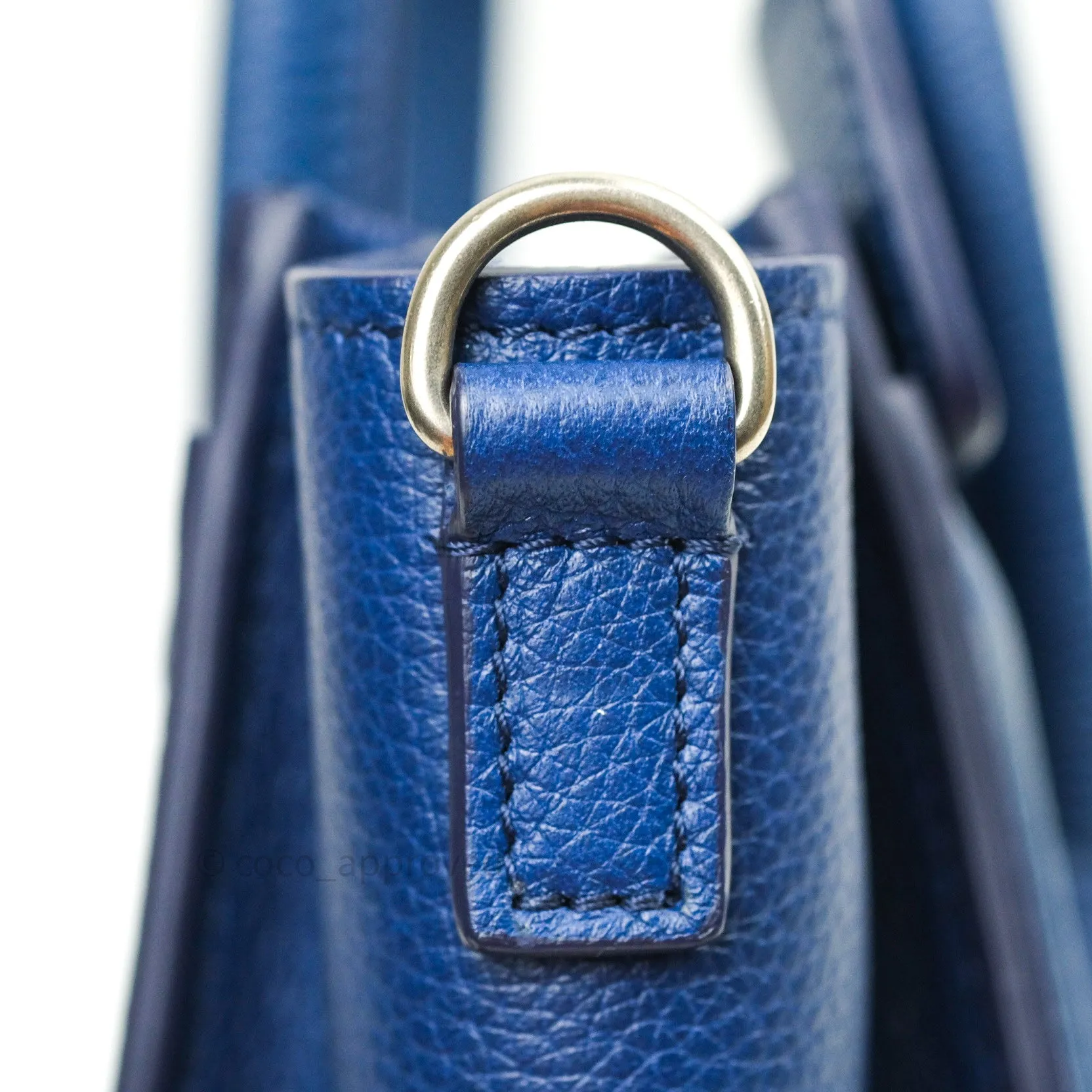Celine Nano Luggage in Dark Indigo Drummed Calfskin