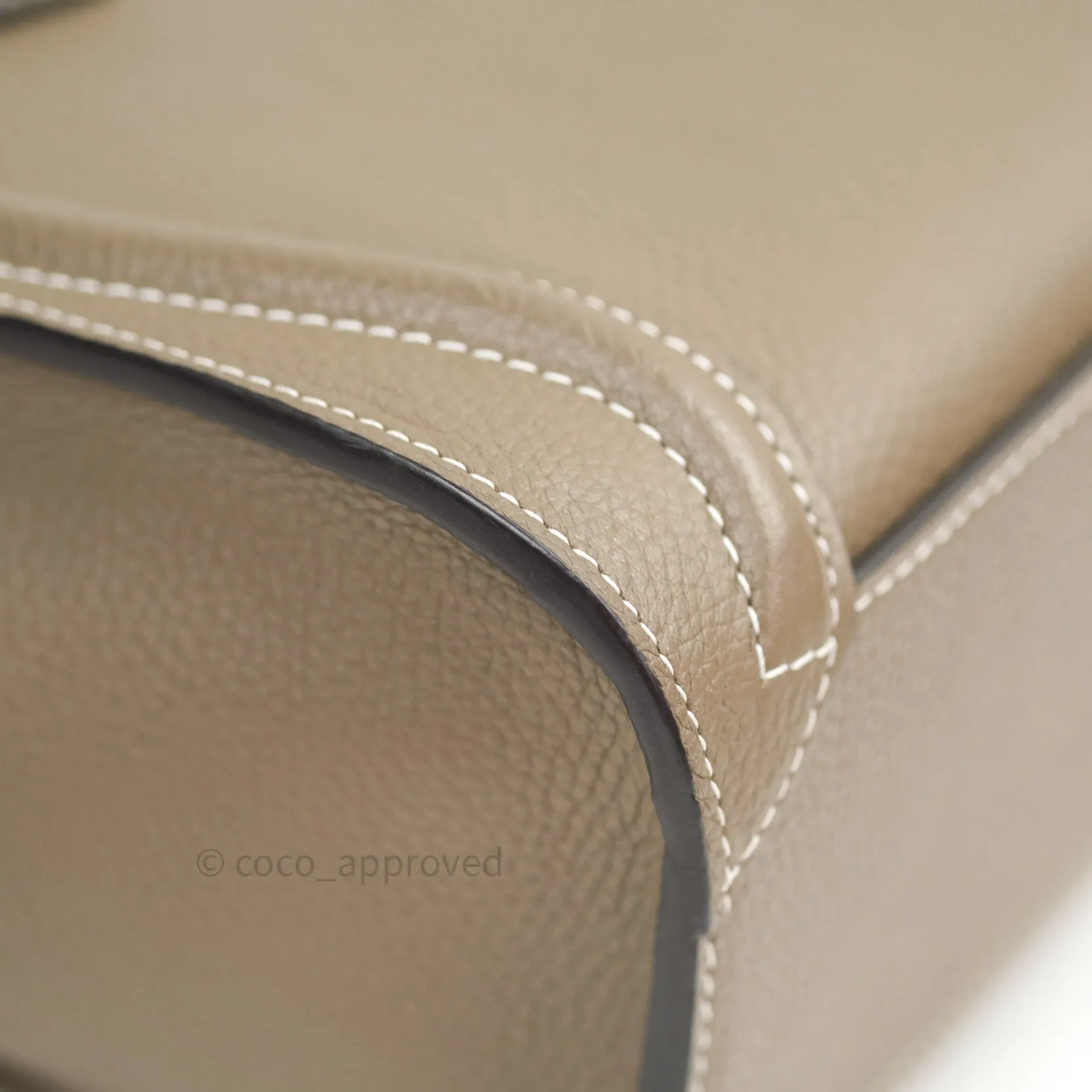 Celine Nano Luggage in Souris Drummed Calfskin