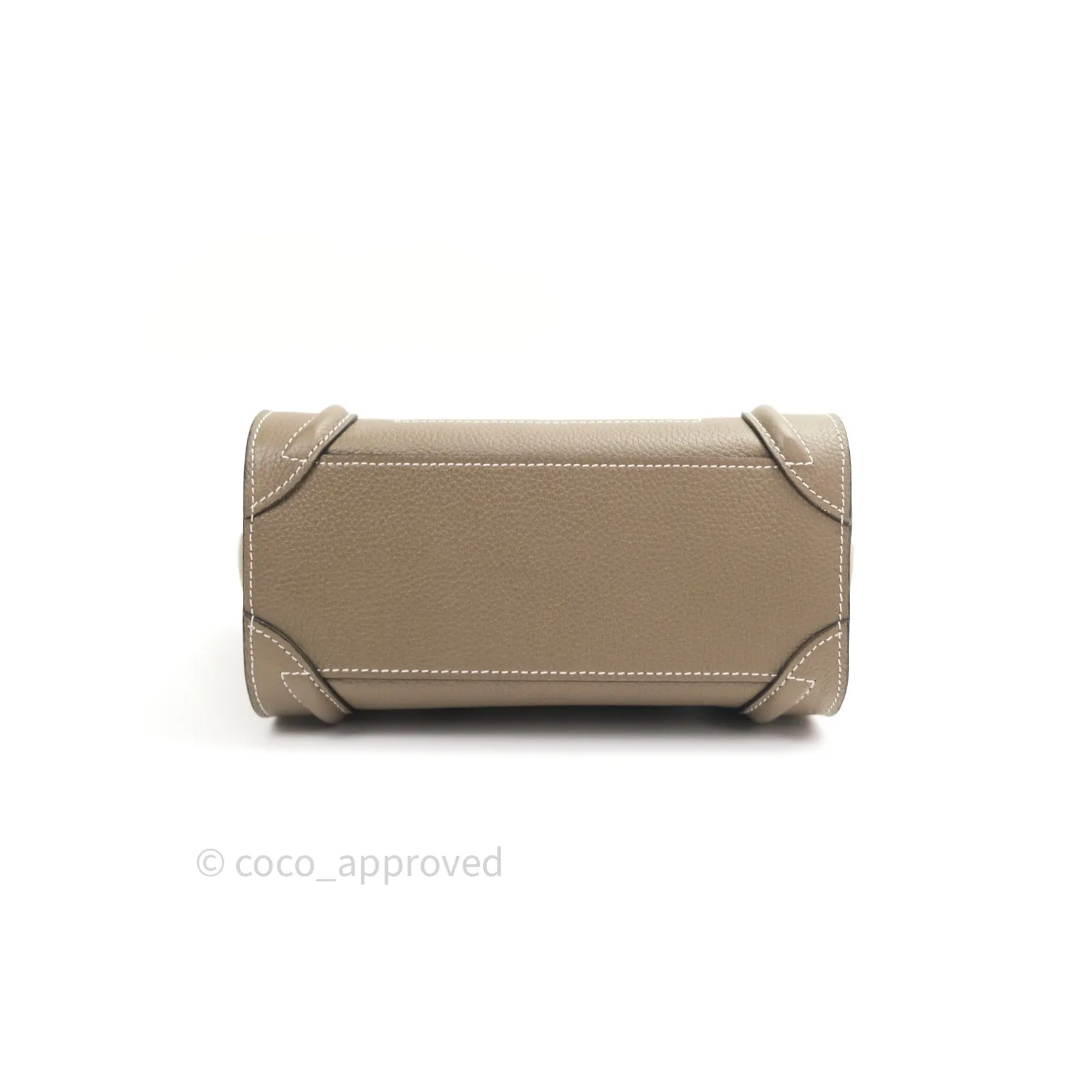Celine Nano Luggage in Souris Drummed Calfskin
