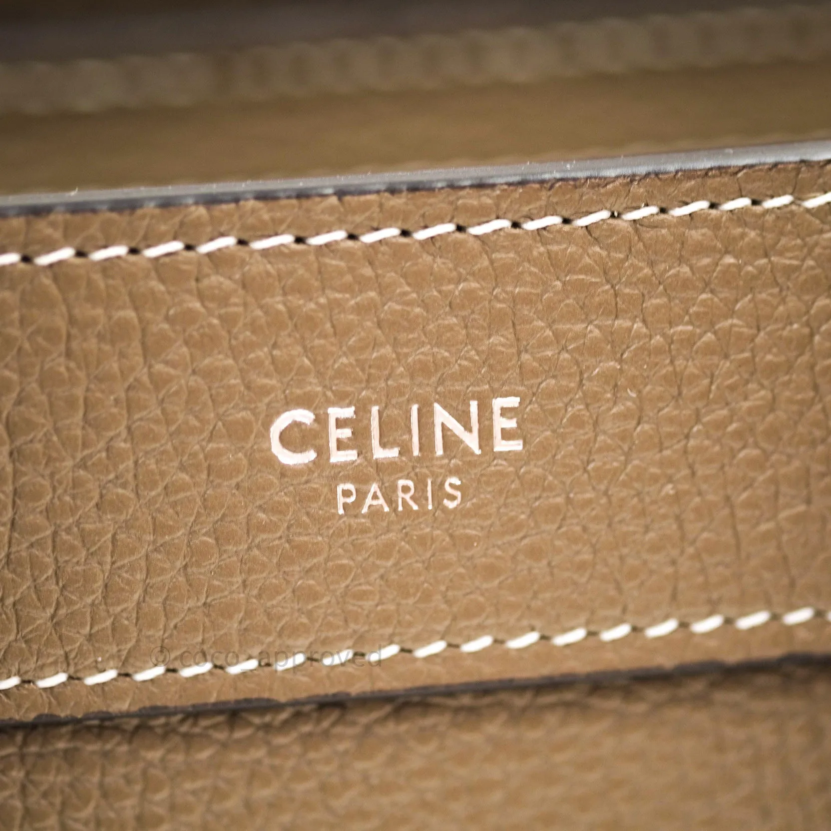 Celine Nano Luggage in Souris Drummed Calfskin