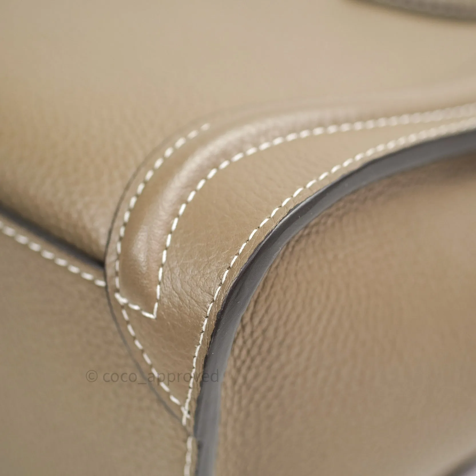 Celine Nano Luggage in Souris Drummed Calfskin