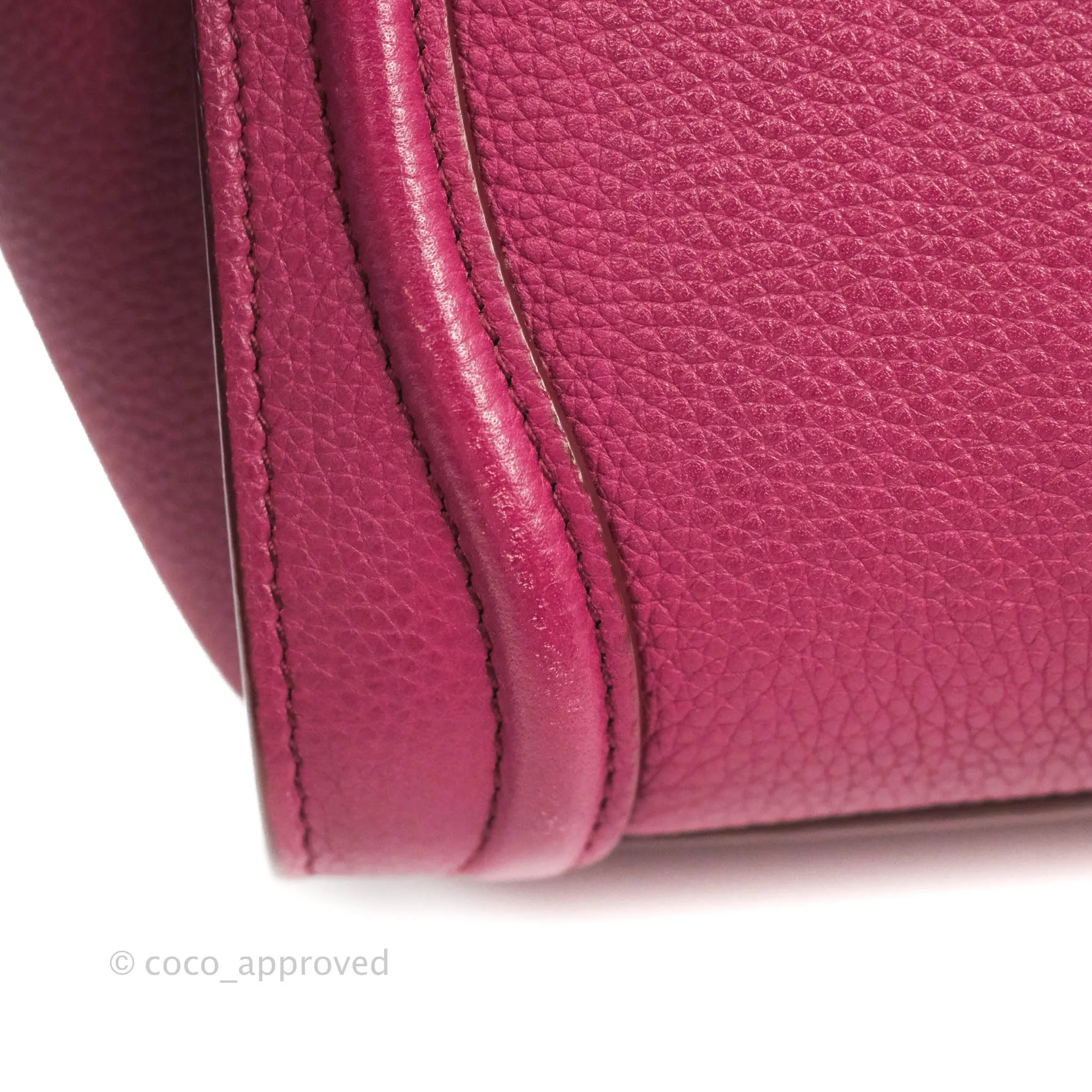 Celine Nano Luggage Plum Drummed Calfskin