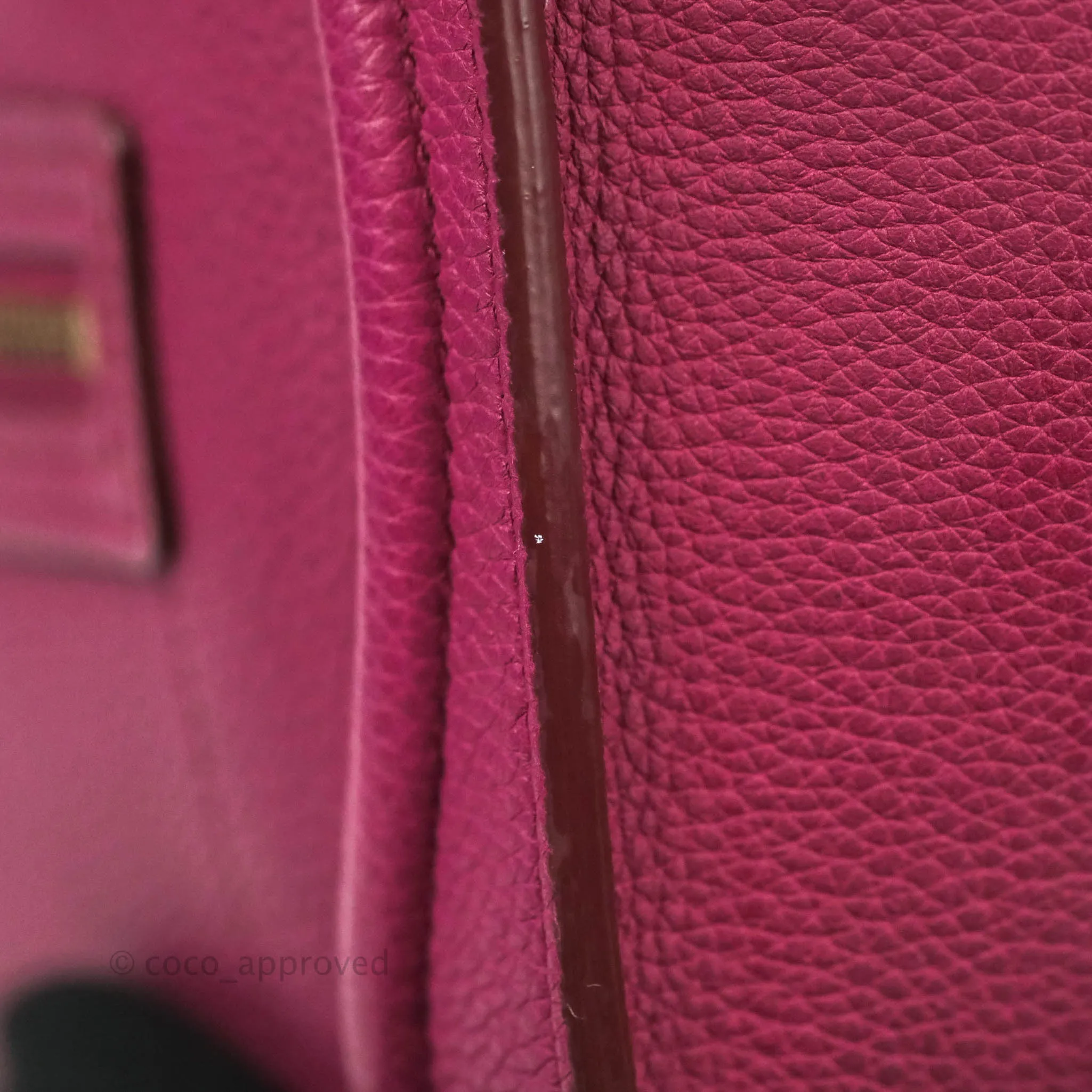 Celine Nano Luggage Plum Drummed Calfskin