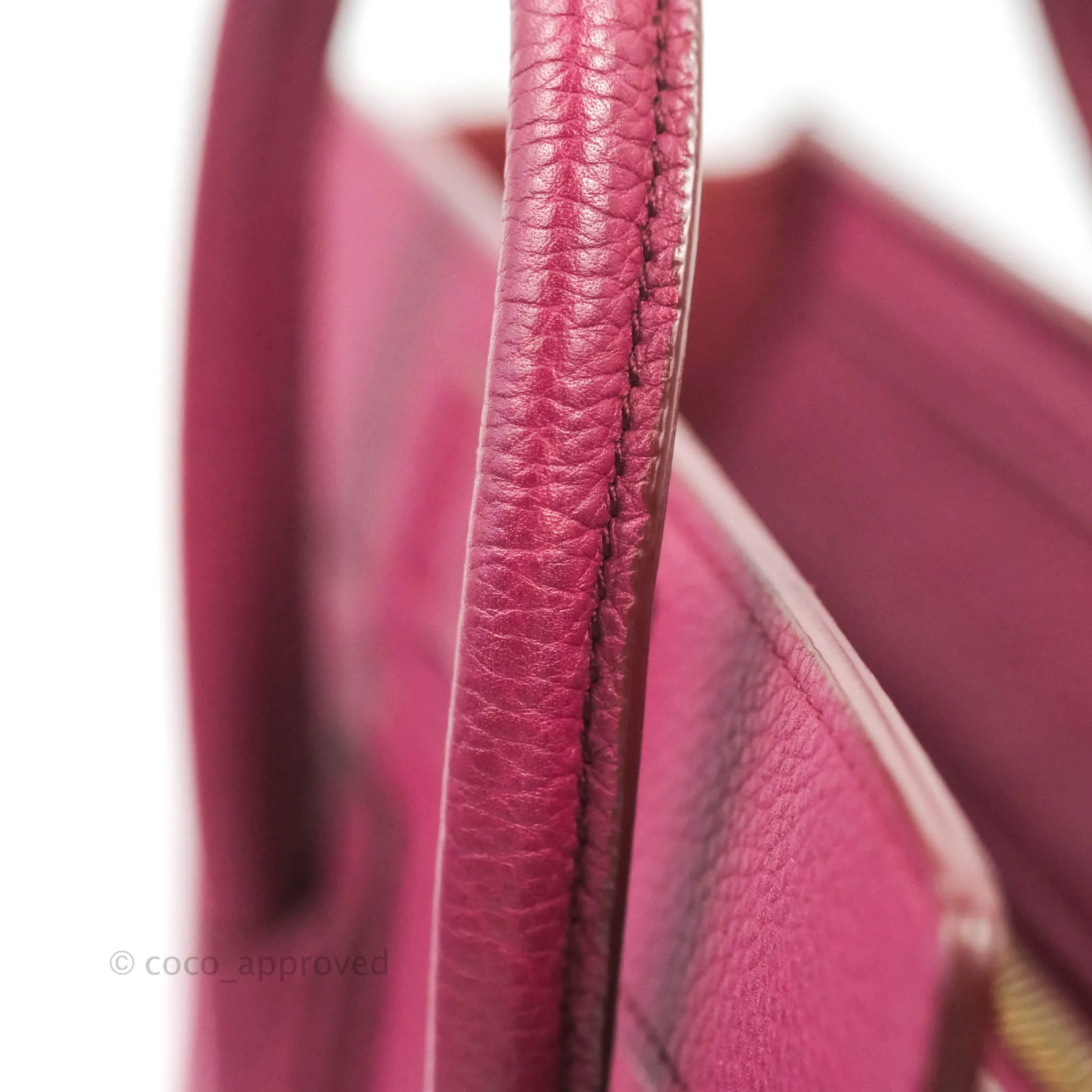Celine Nano Luggage Plum Drummed Calfskin