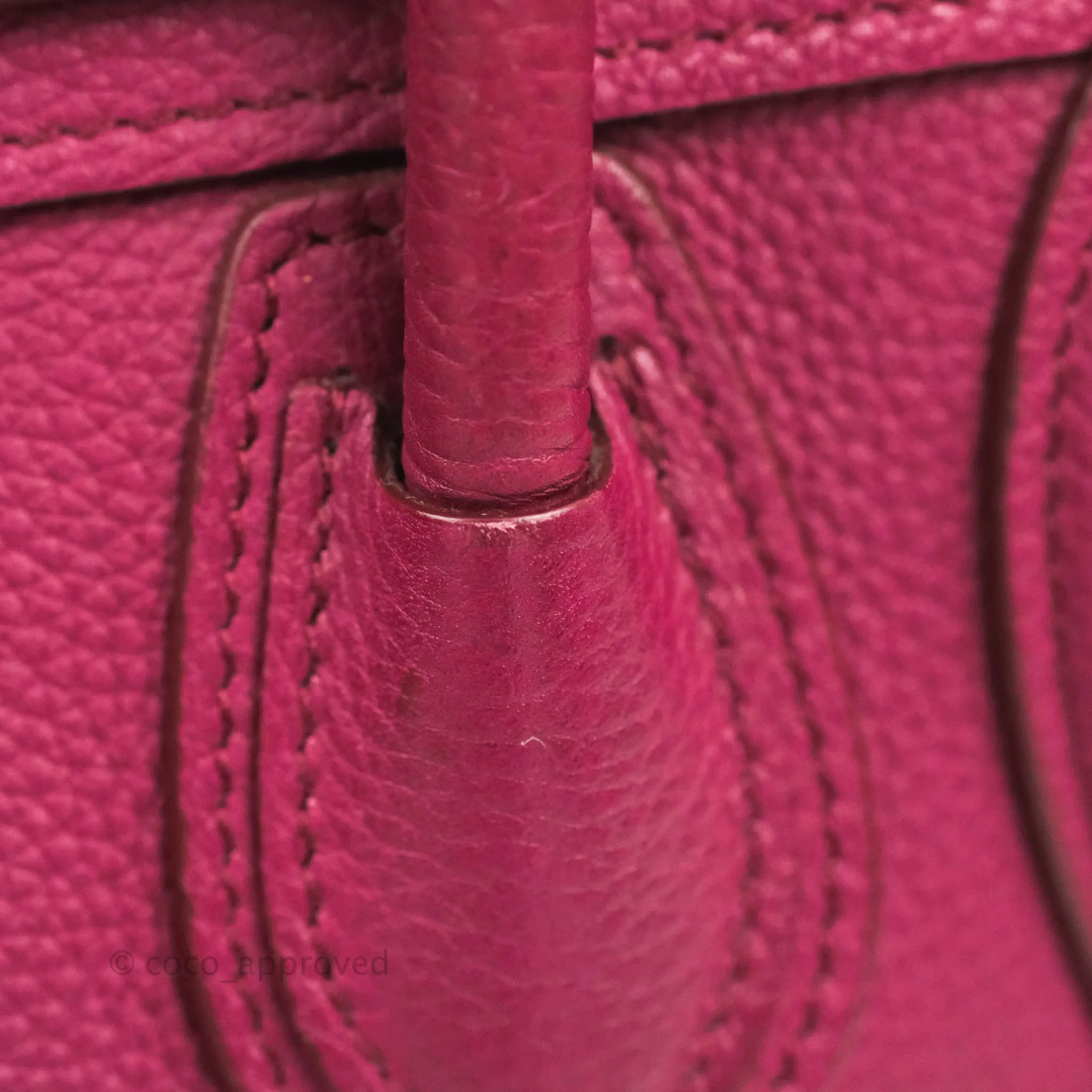 Celine Nano Luggage Plum Drummed Calfskin
