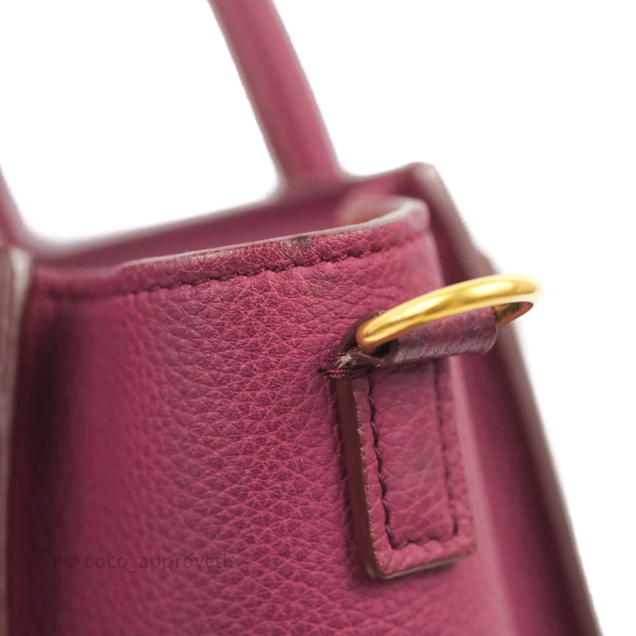 Celine Nano Luggage Plum Drummed Calfskin