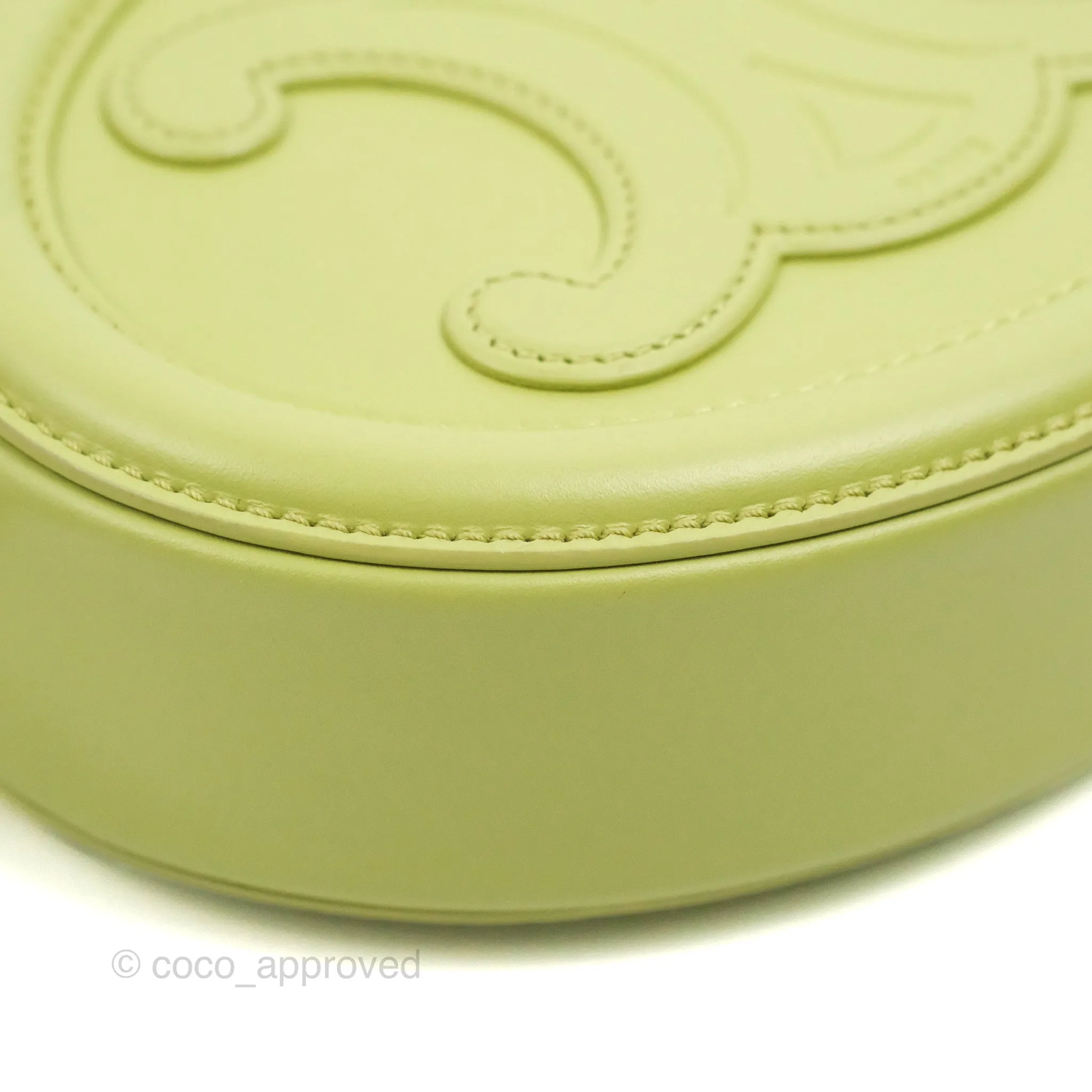 Celine Oval Bag Cuir Triomphe Green Calfskin