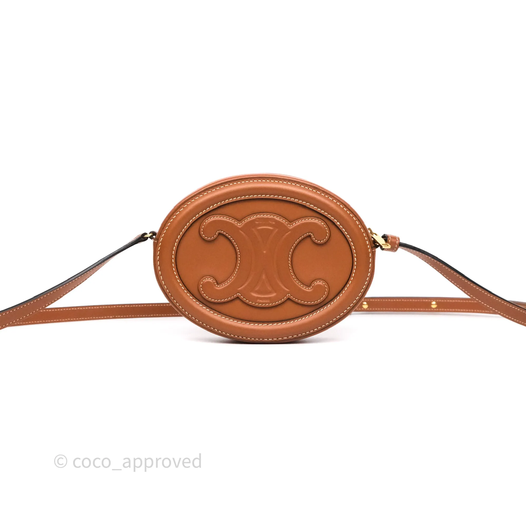 Celine Oval Bag Cuir Triophe Tan Calfskin